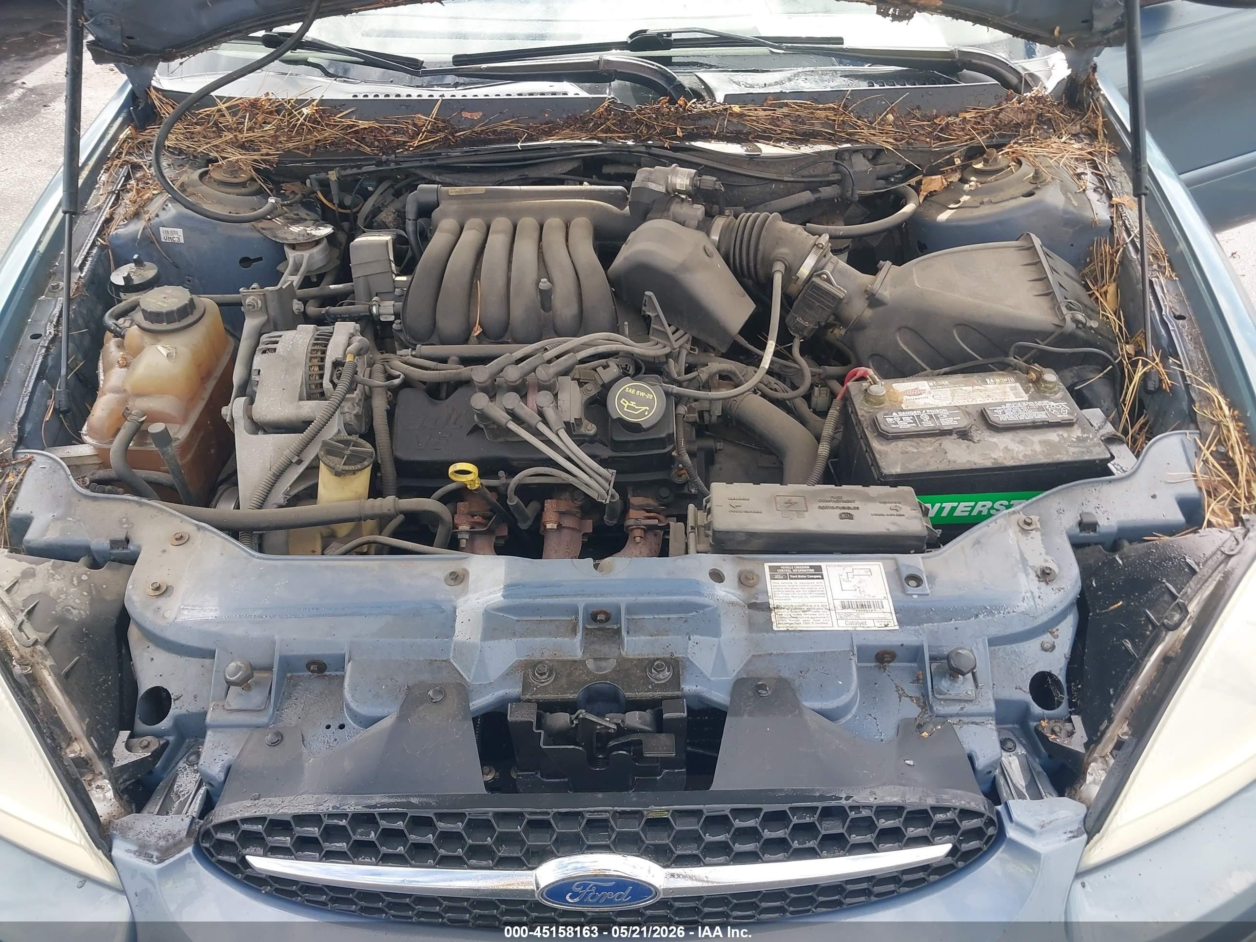 2001 Ford Taurus Lx Blue vin: 1FAFP52UX1A147818