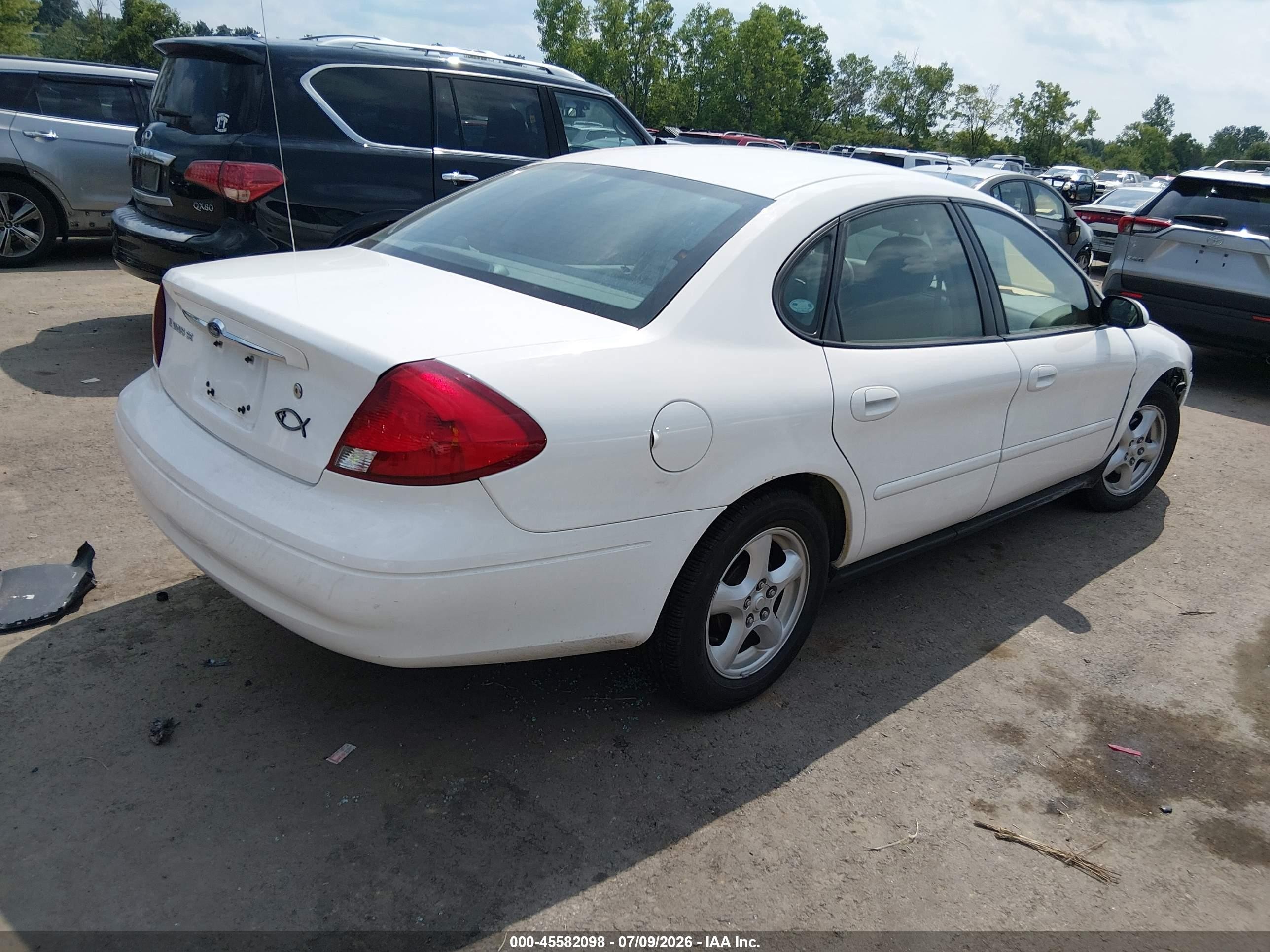 2003 Ford Taurus Se White vin: 1FAFP53253G195496