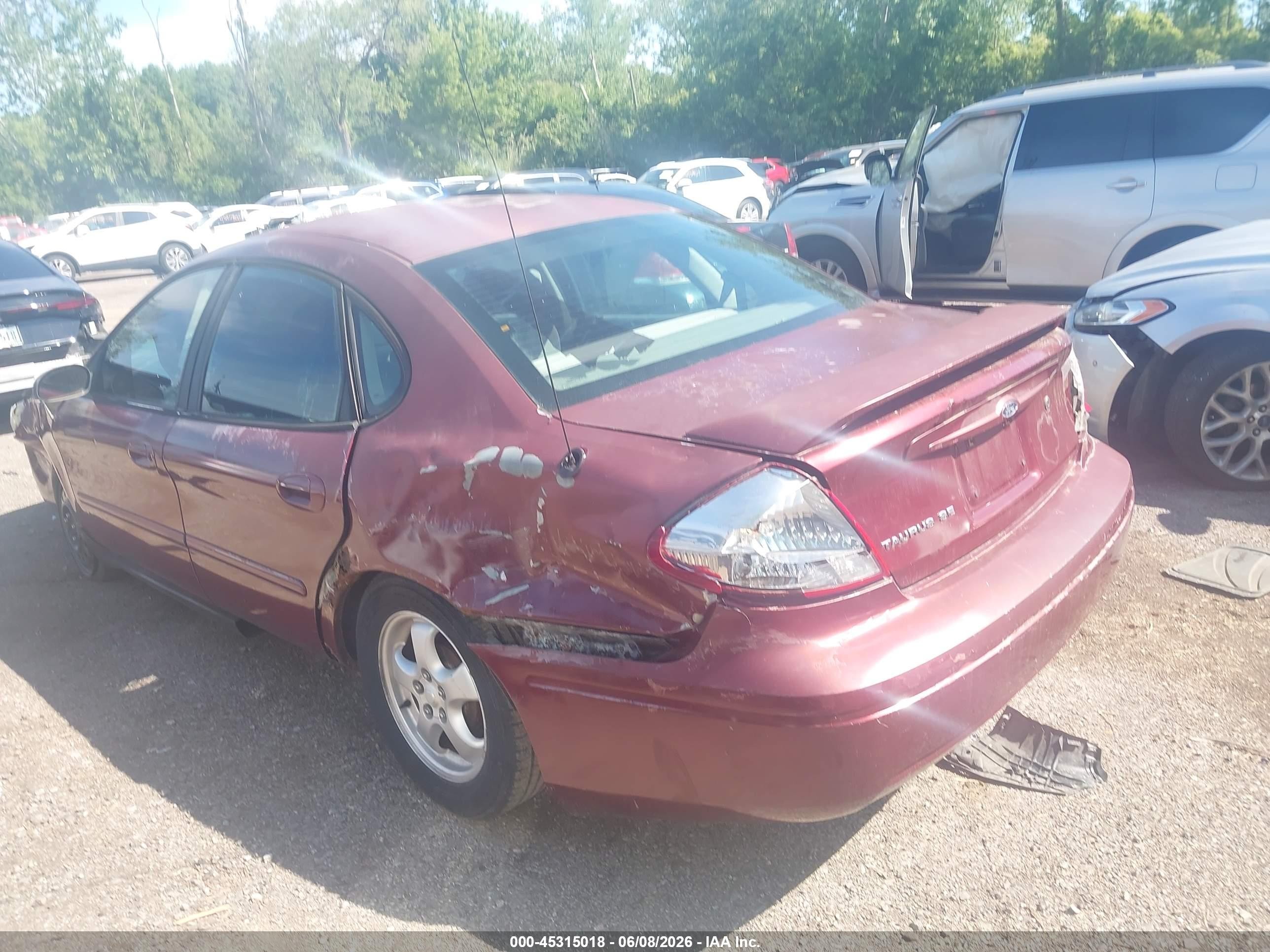 2005 Ford Taurus Se Burgundy vin: 1FAFP53255A192104