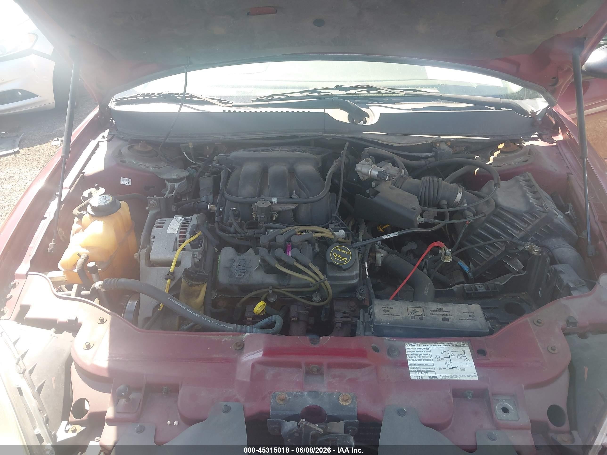 2005 Ford Taurus Se Burgundy vin: 1FAFP53255A192104