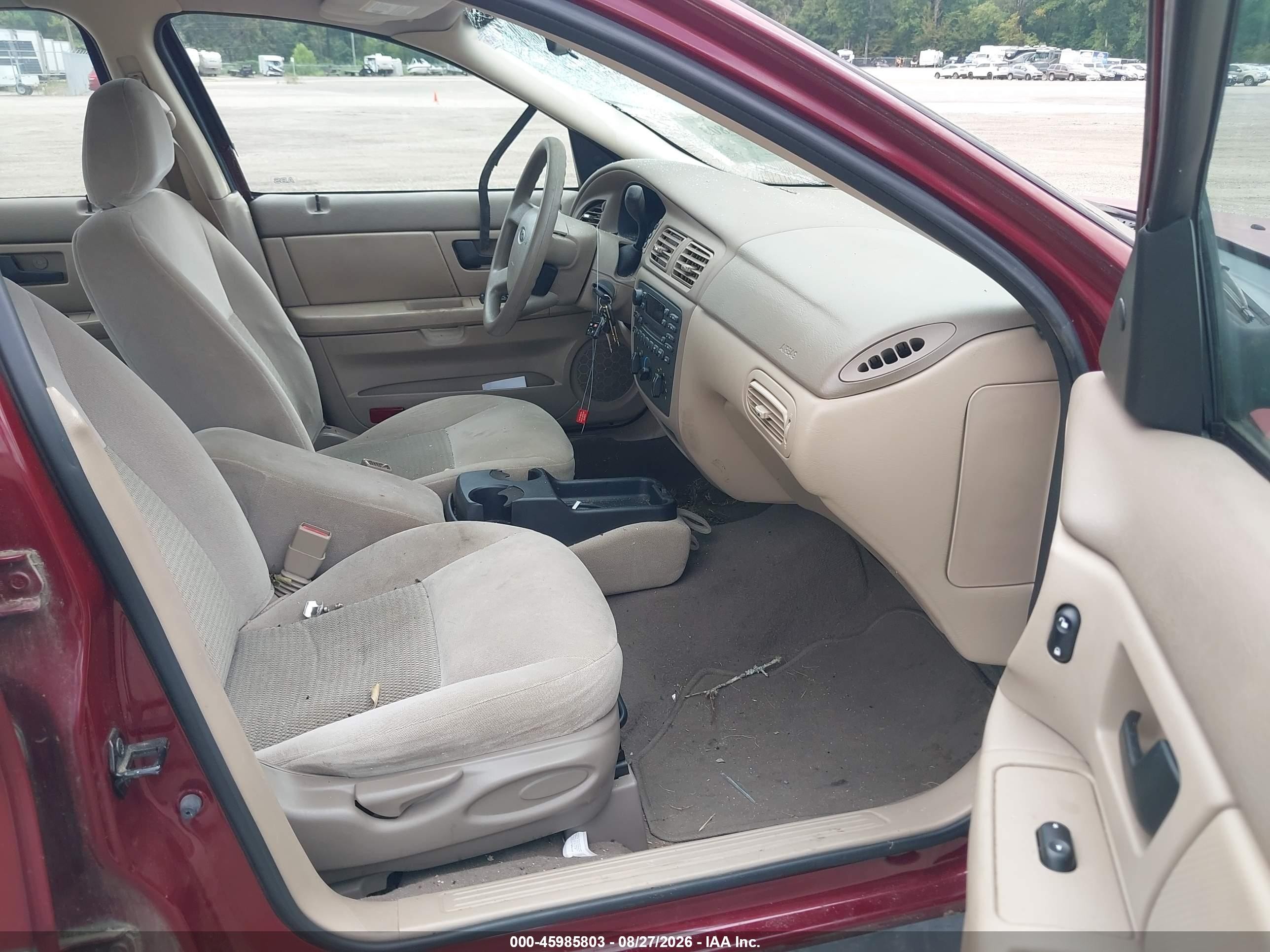 2005 Ford Taurus Se Maroon vin: 1FAFP53255A242564