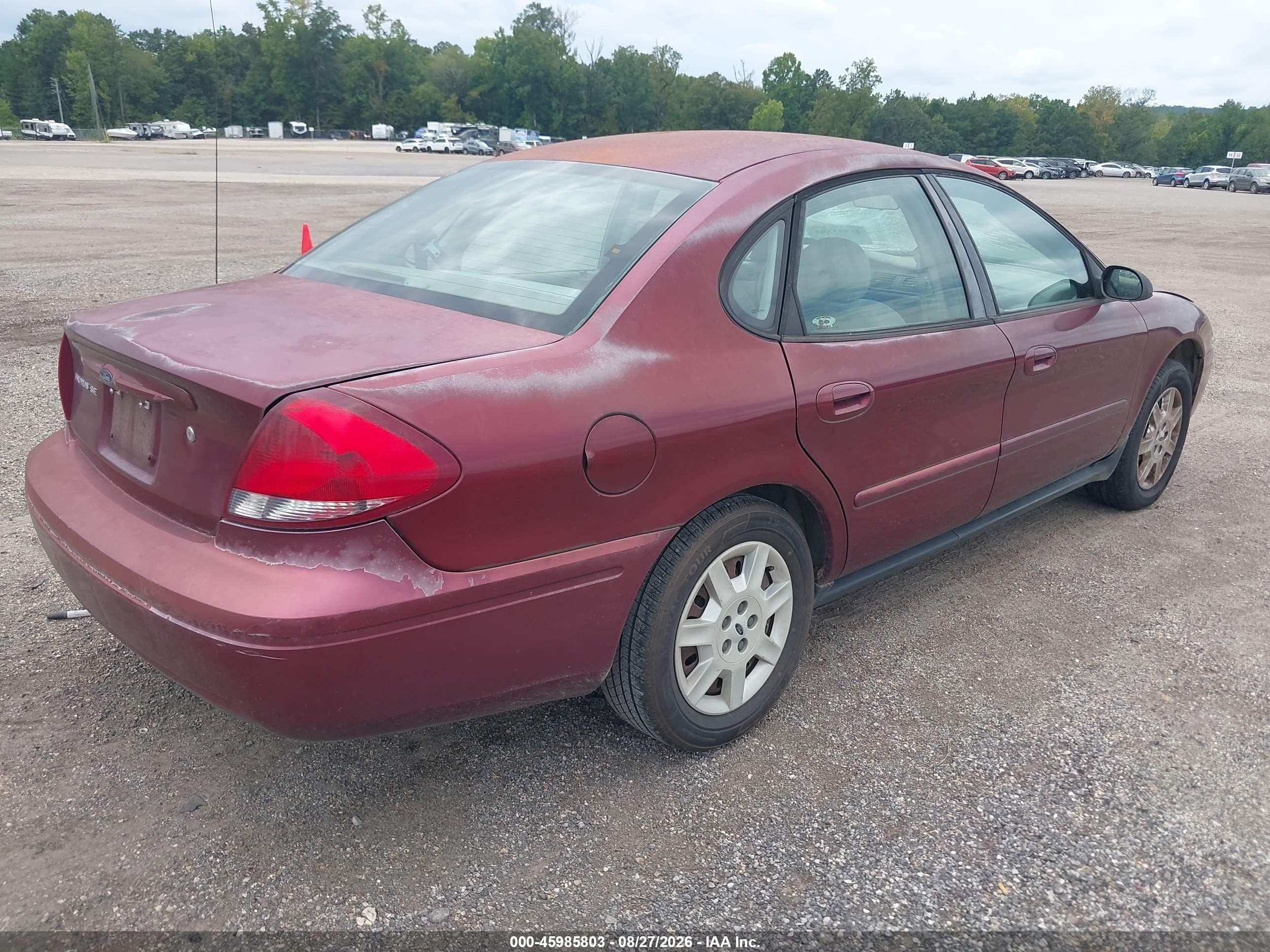 2005 Ford Taurus Se Maroon vin: 1FAFP53255A242564