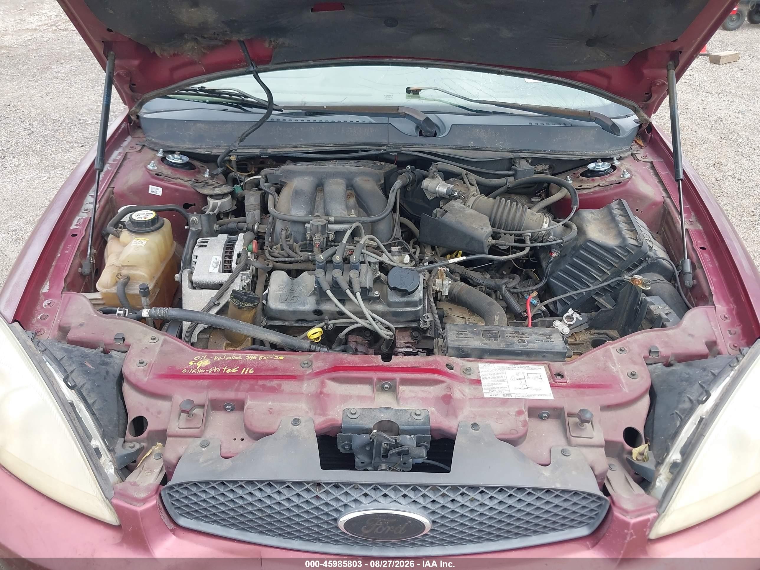 2005 Ford Taurus Se Maroon vin: 1FAFP53255A242564