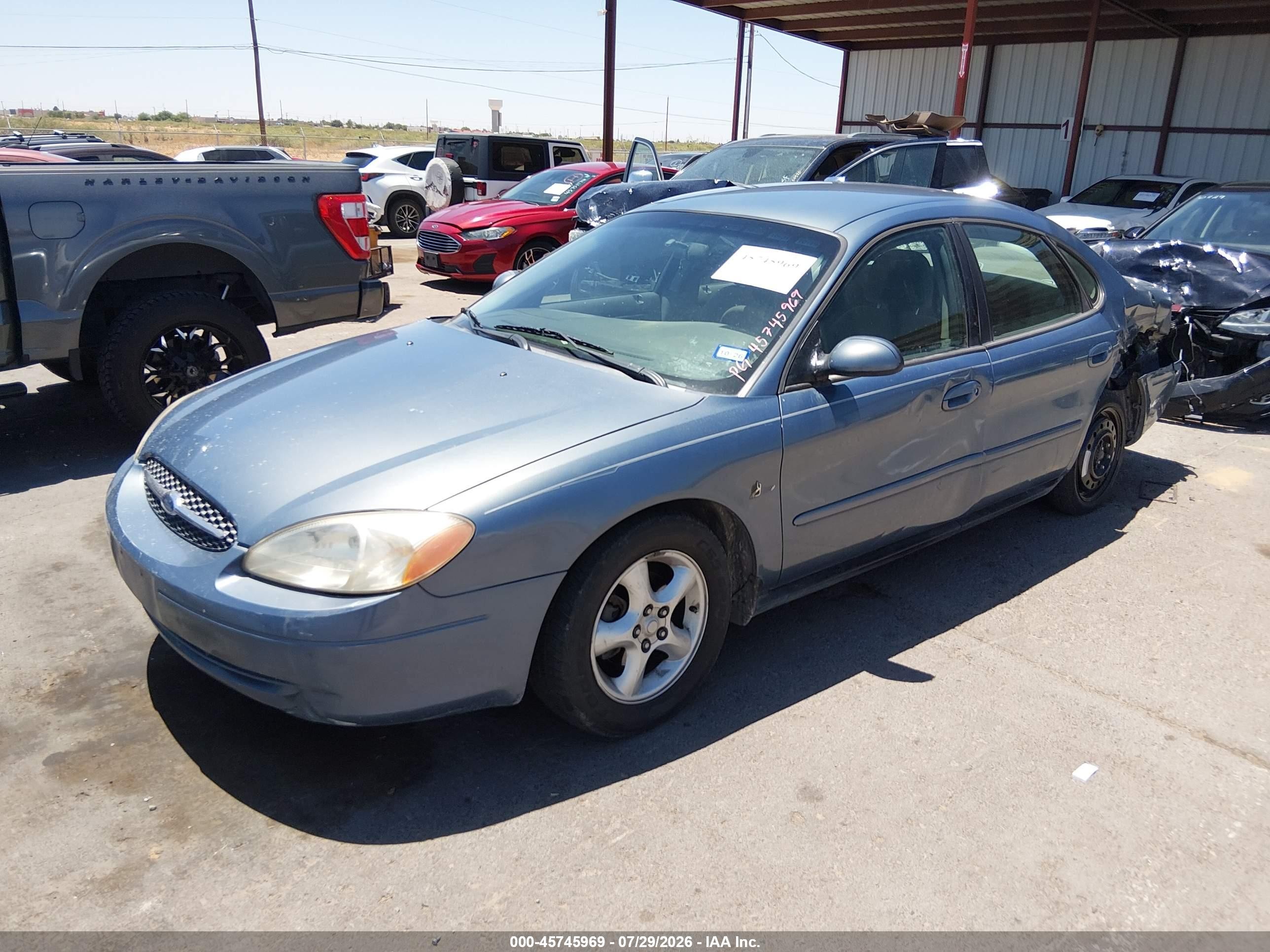 2000 Ford Taurus Se Blue vin: 1FAFP5325YA258283