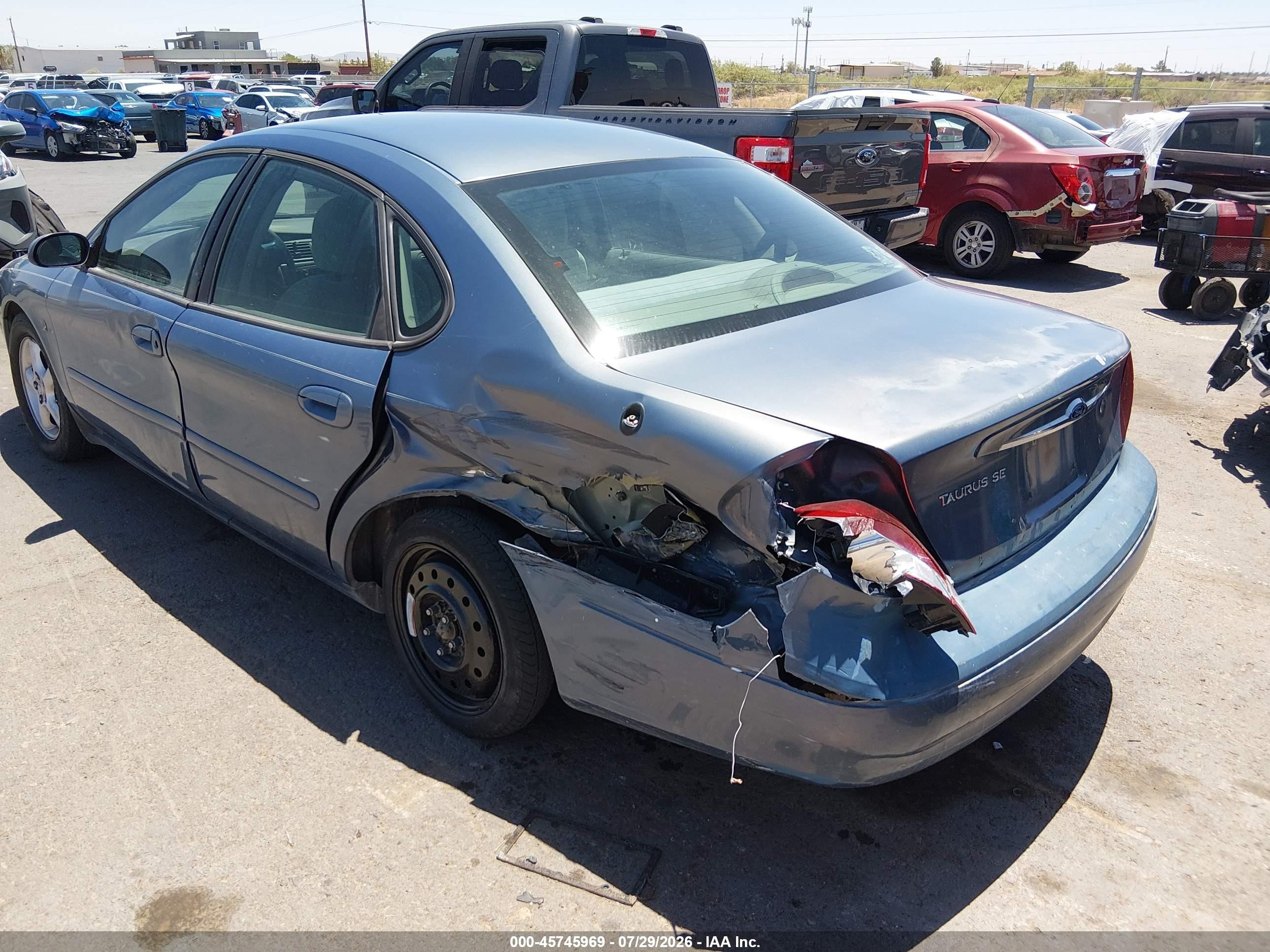 2000 Ford Taurus Se Blue vin: 1FAFP5325YA258283