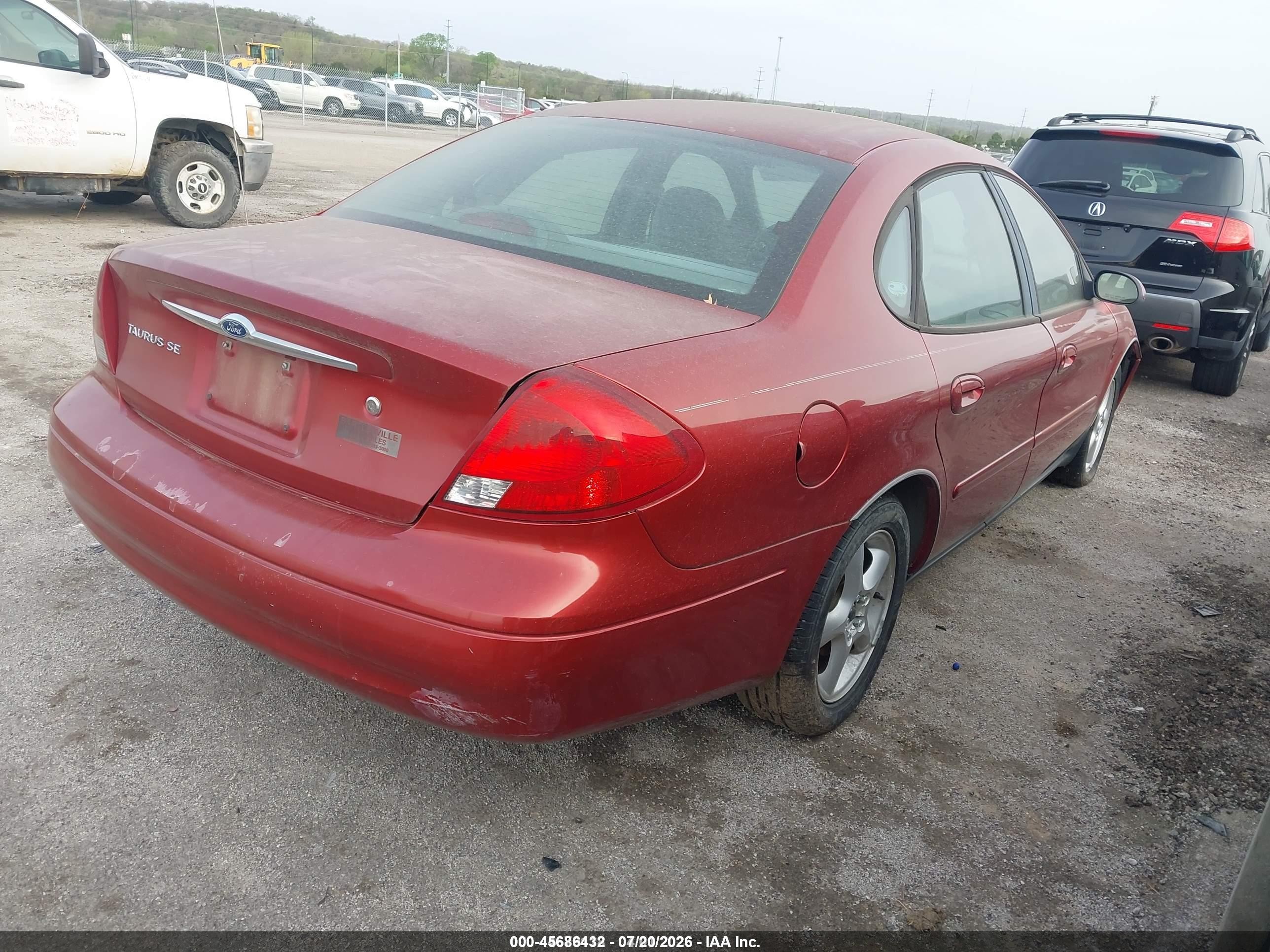 2001 Ford Taurus Se Maroon vin: 1FAFP53261G250972