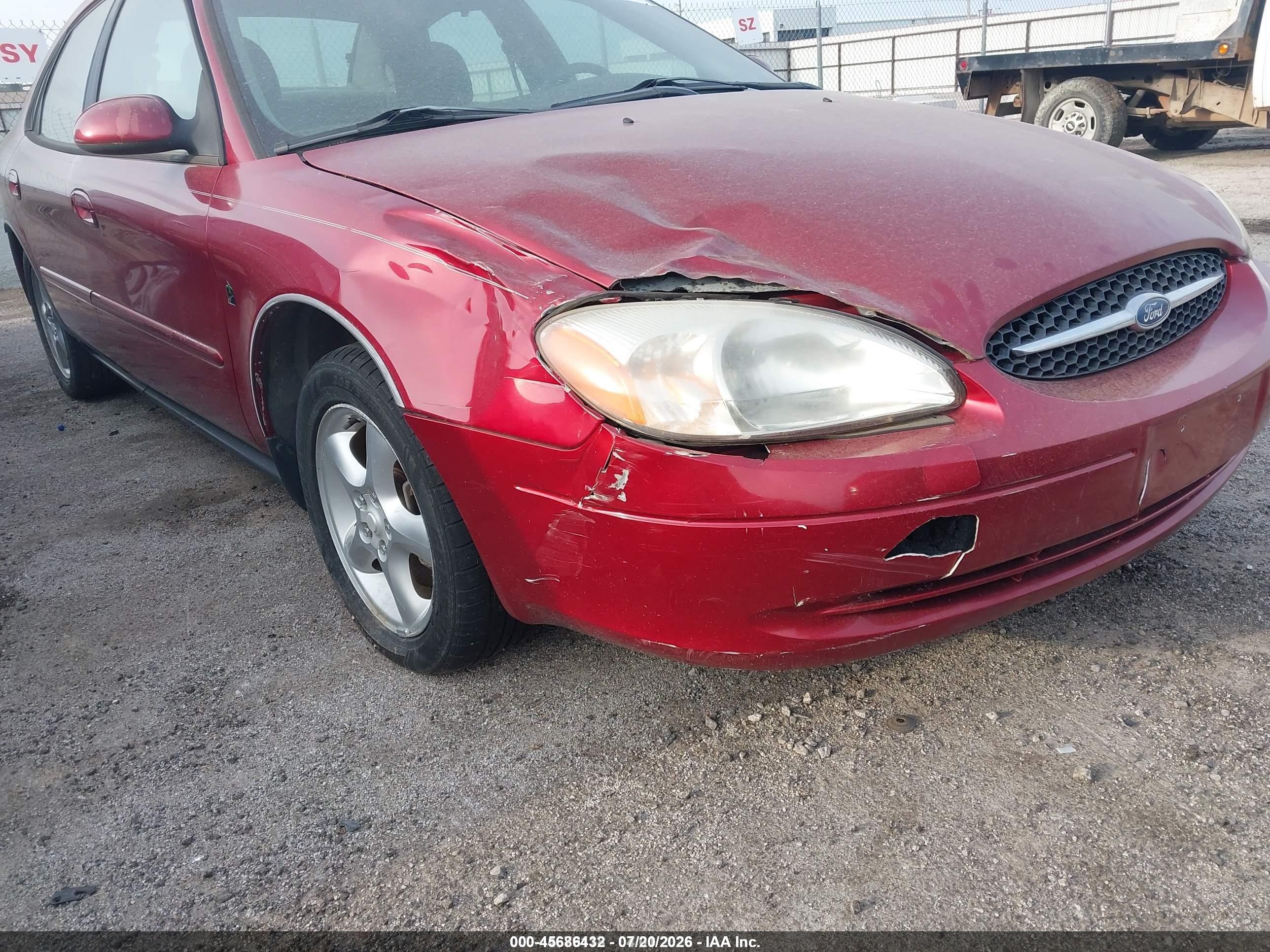 2001 Ford Taurus Se Maroon vin: 1FAFP53261G250972