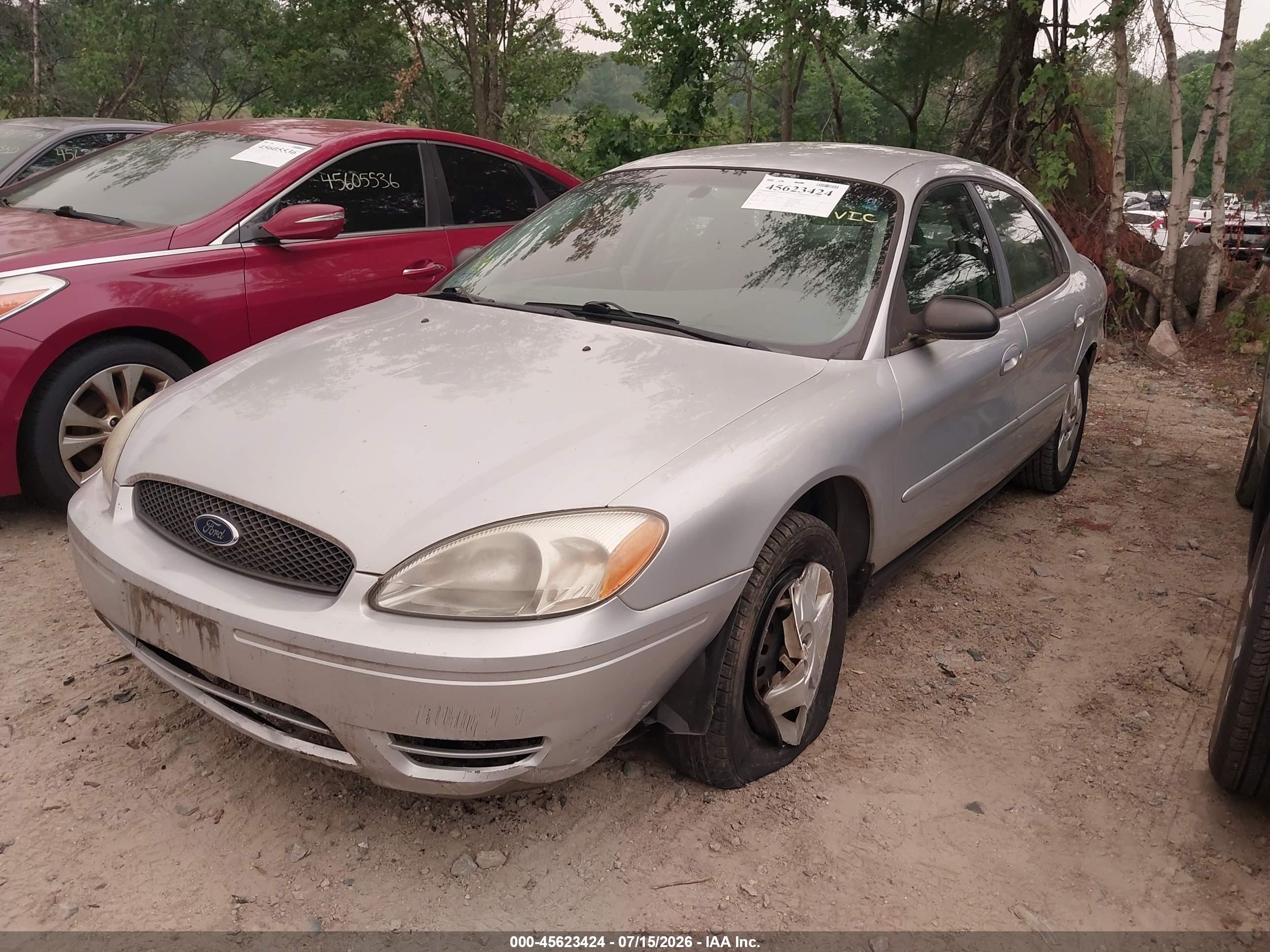 2005 Ford Taurus Se Silver vin: 1FAFP53265A168135