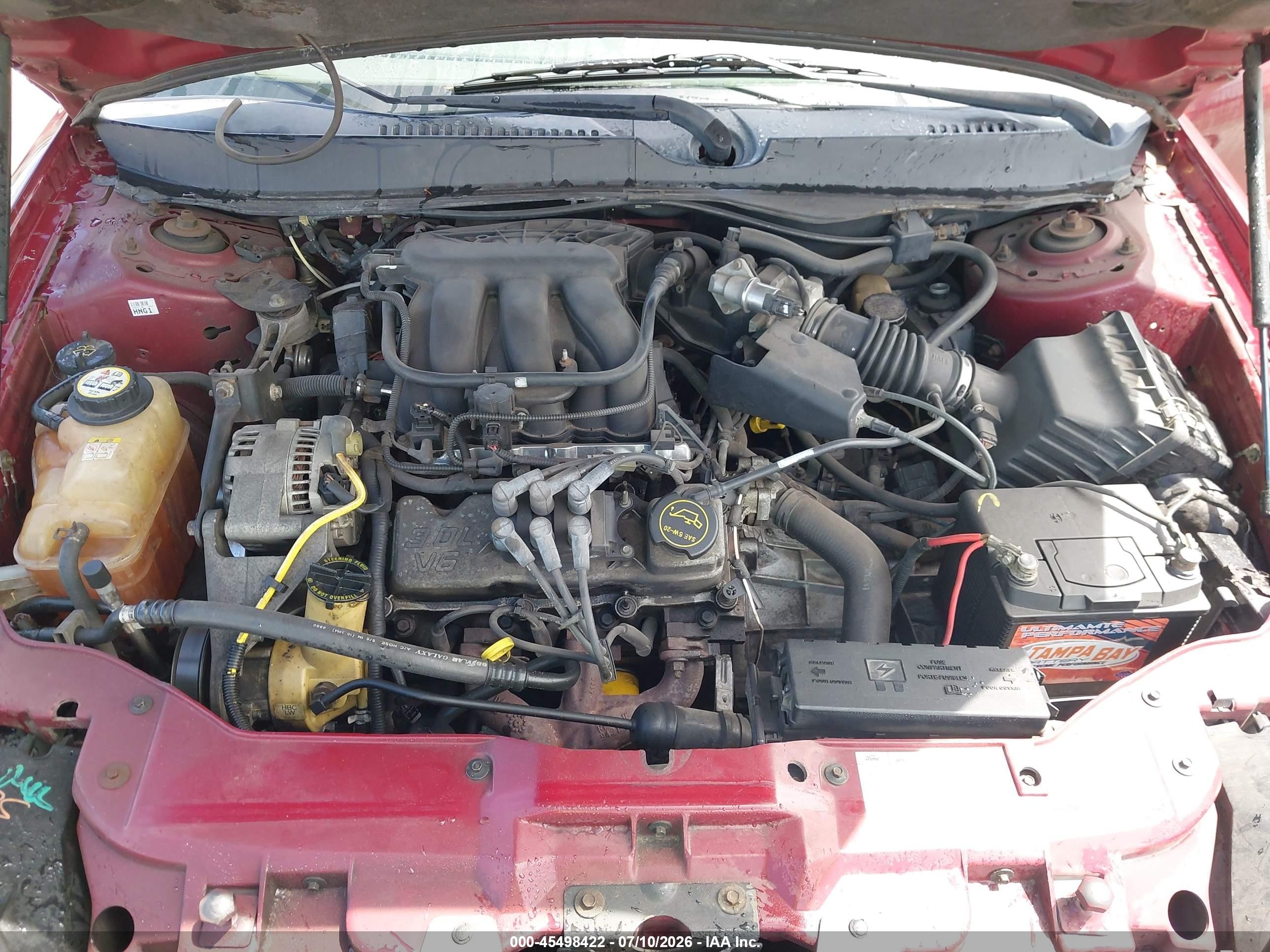 2005 Ford Taurus Se Burgundy vin: 1FAFP53295A208871