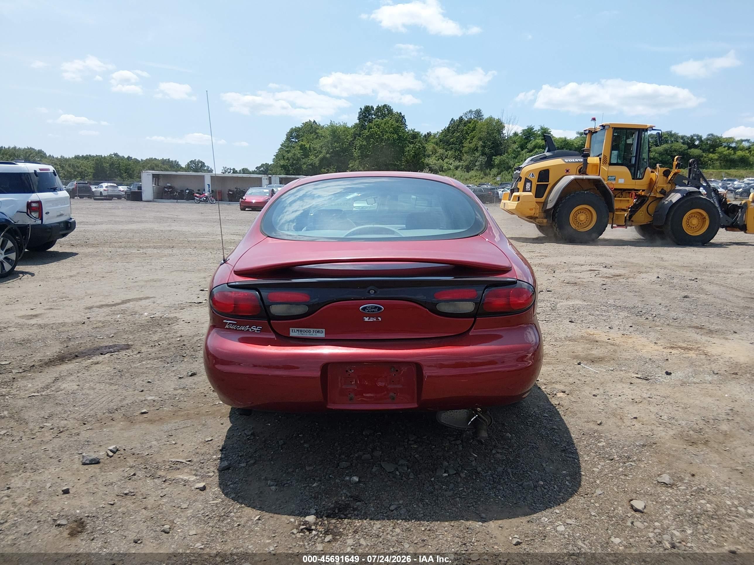 1999 Ford Taurus Se/se-ne Red vin: 1FAFP53S8XA131297