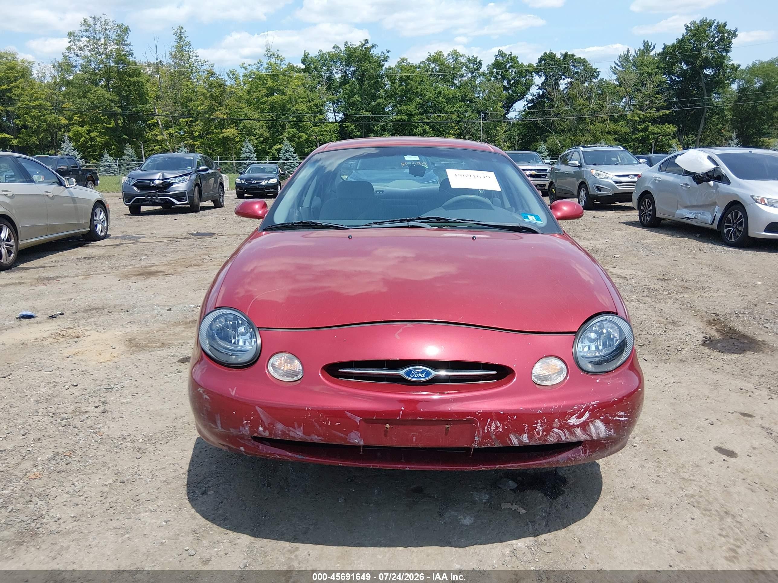 1999 Ford Taurus Se/se-ne Red vin: 1FAFP53S8XA131297