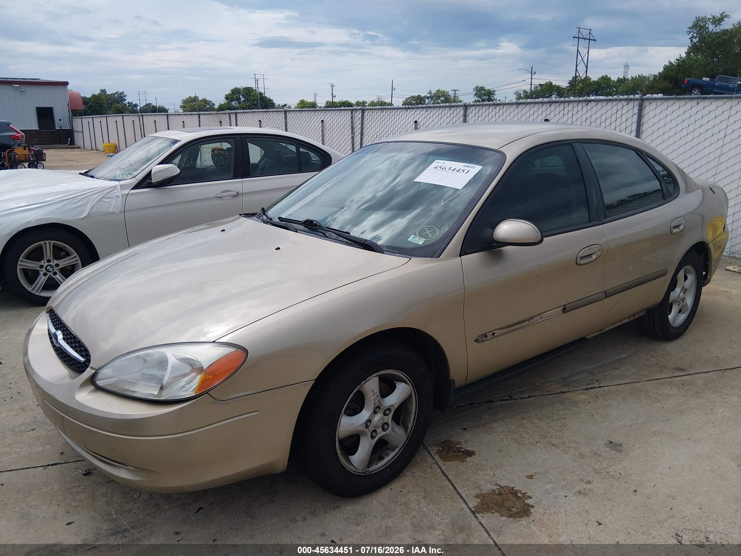 2001 Ford Taurus Se Gold vin: 1FAFP53U01G176336