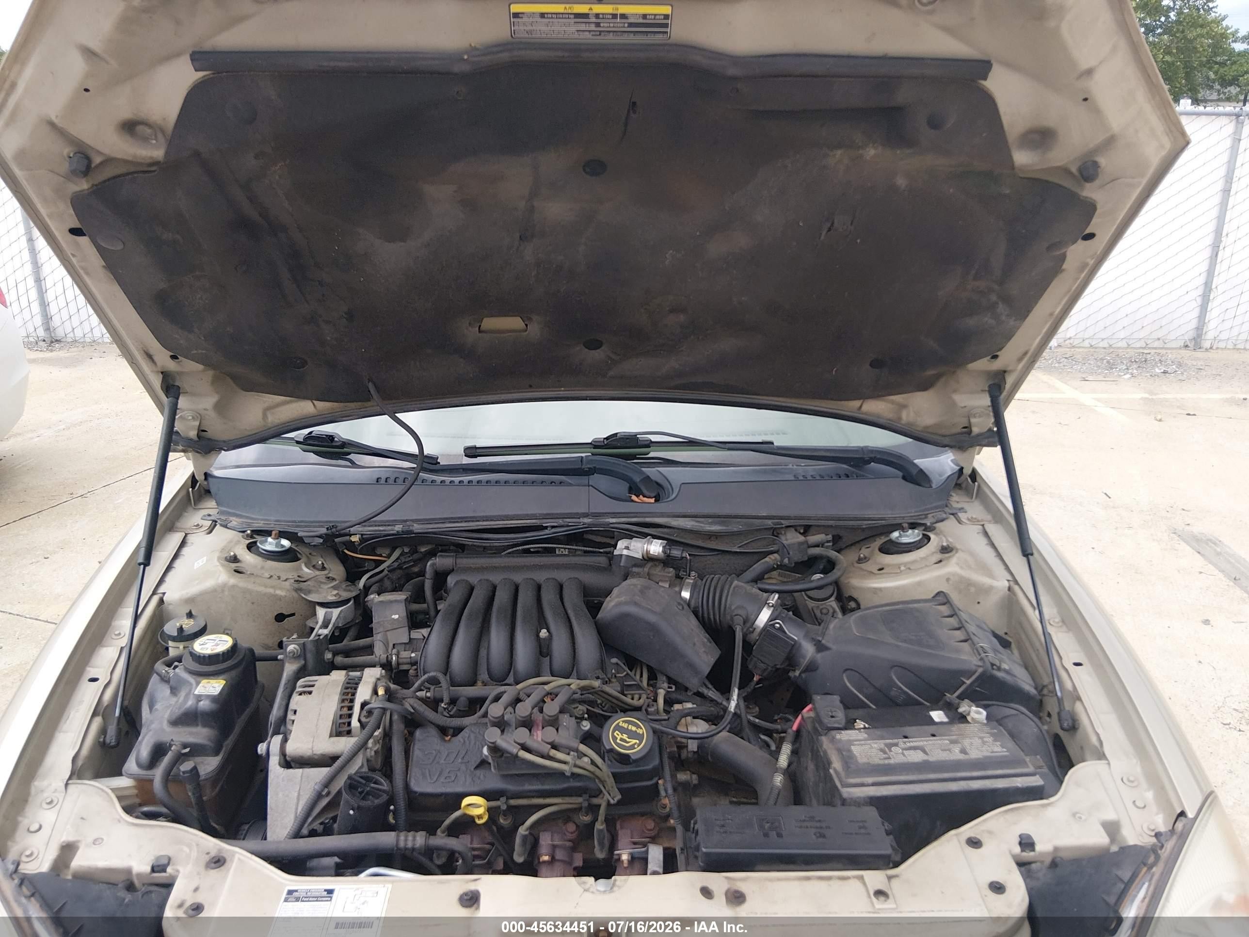 2001 Ford Taurus Se Gold vin: 1FAFP53U01G176336