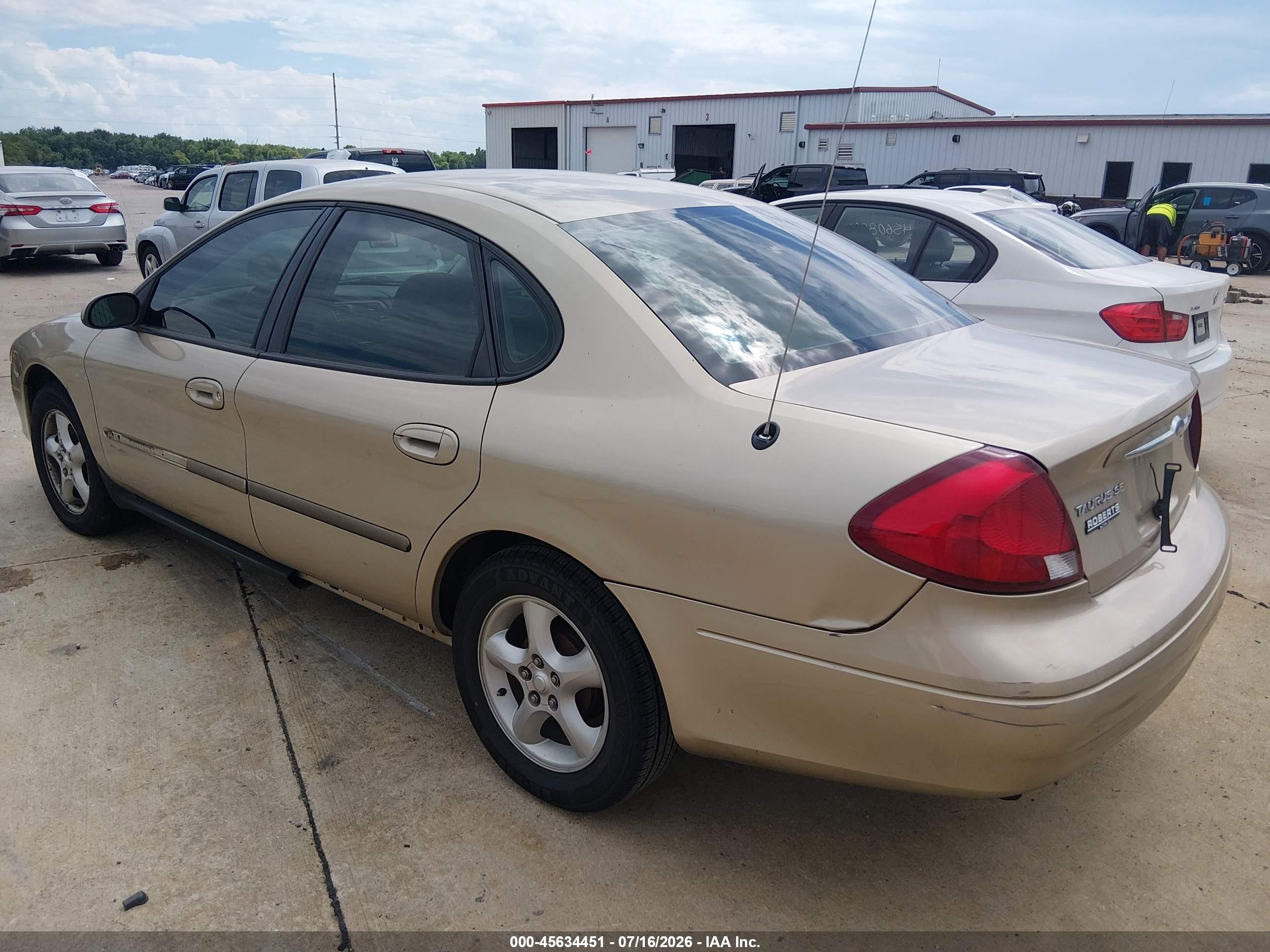 2001 Ford Taurus Se Gold vin: 1FAFP53U01G176336