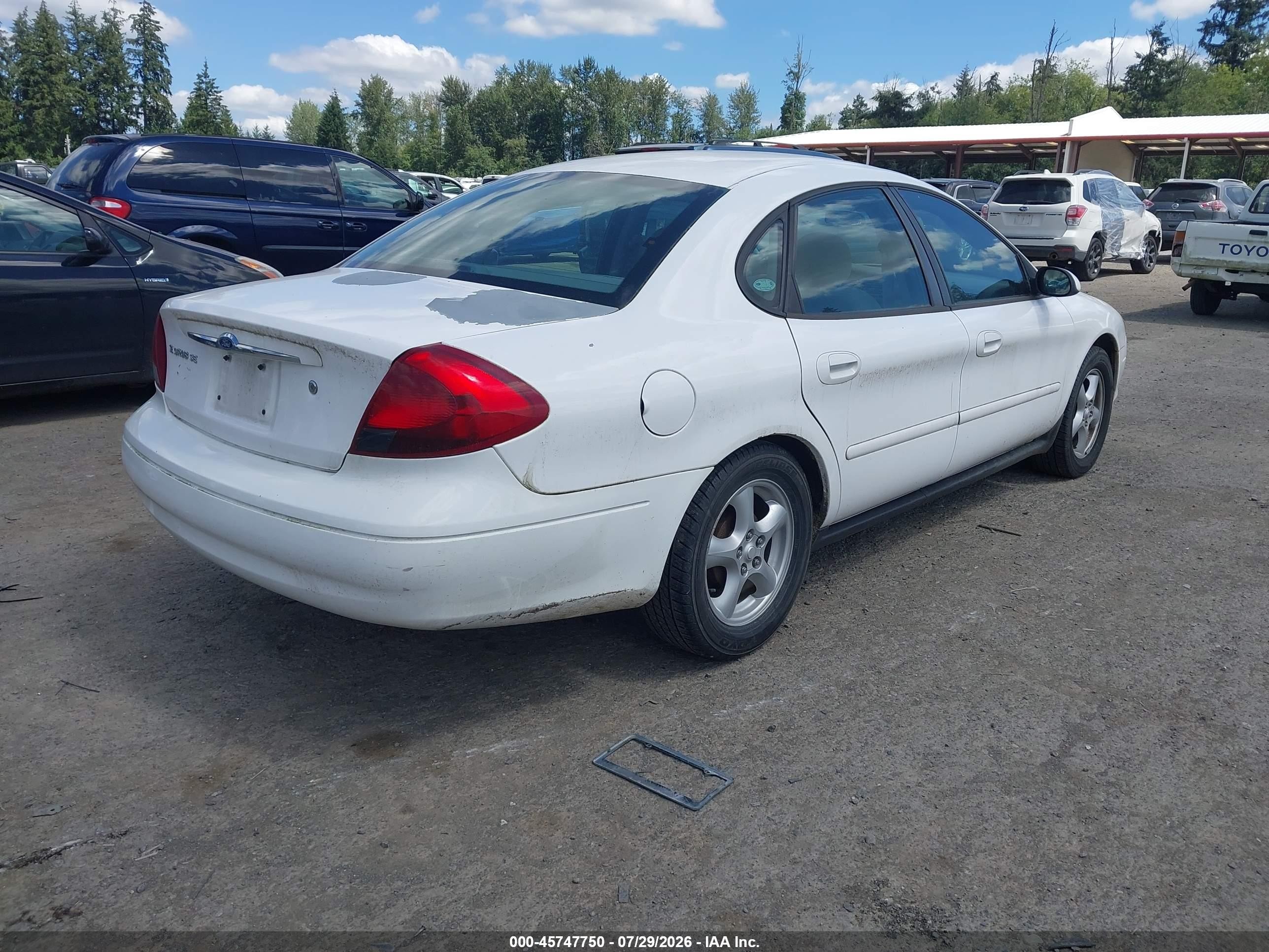 2003 Ford Taurus Se White vin: 1FAFP53U03G255959