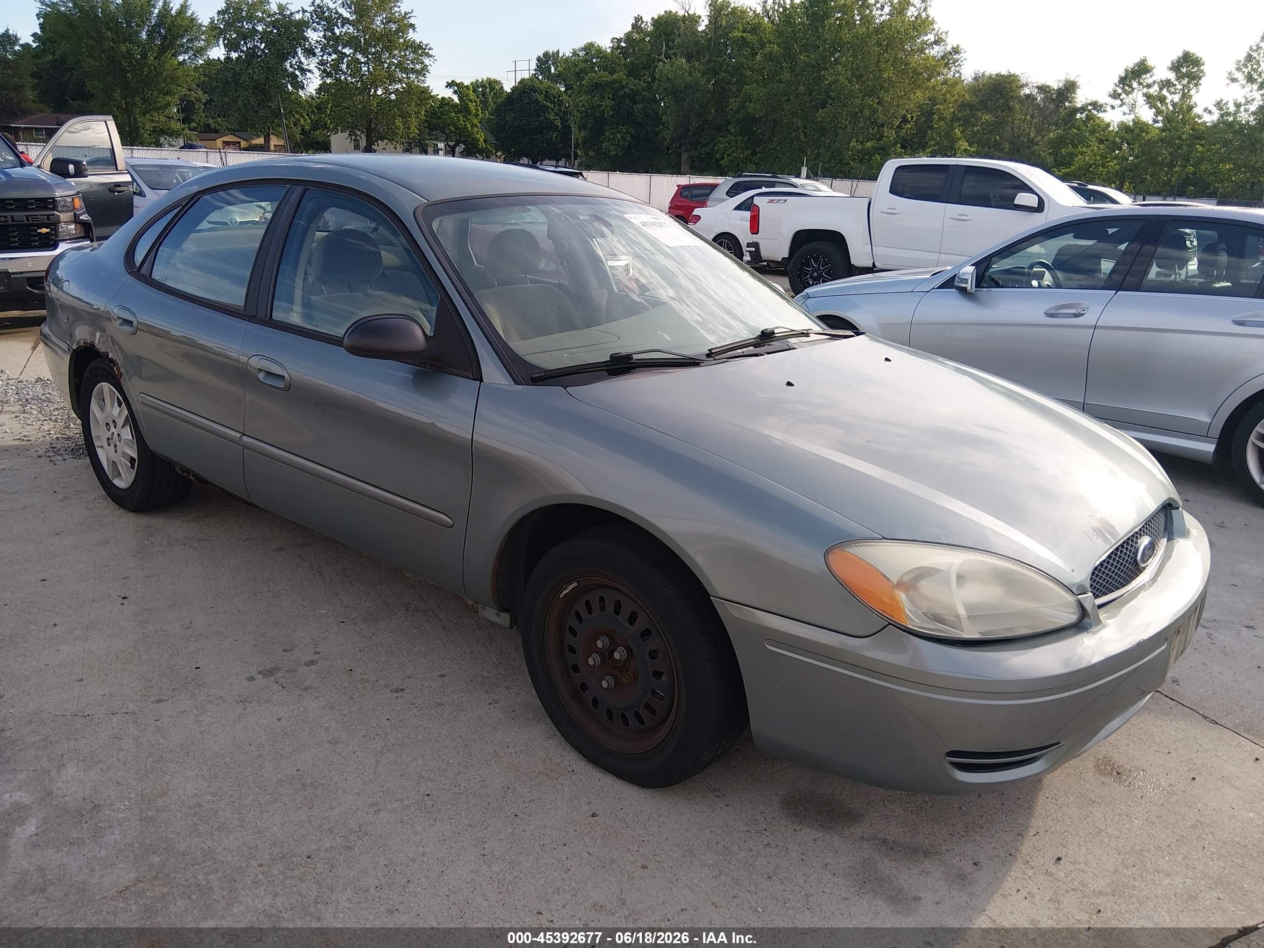 2007 Ford Taurus Se Green vin: 1FAFP53U07A165722