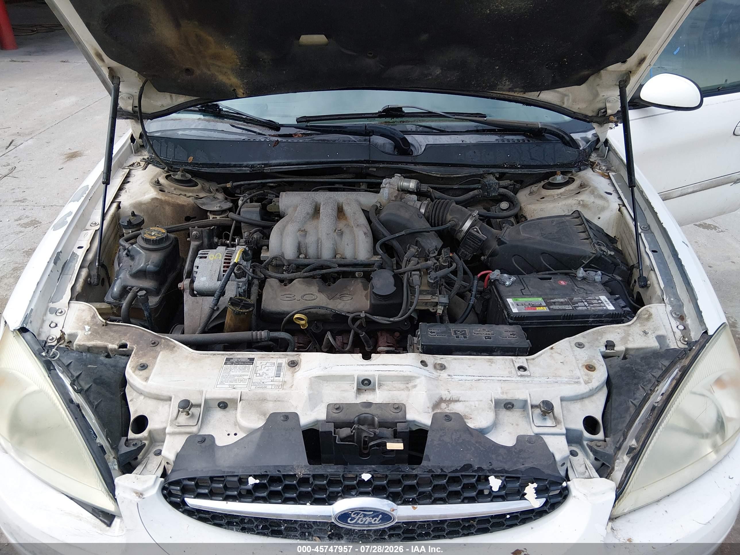 2000 Ford Taurus Se White vin: 1FAFP53U0YG227540