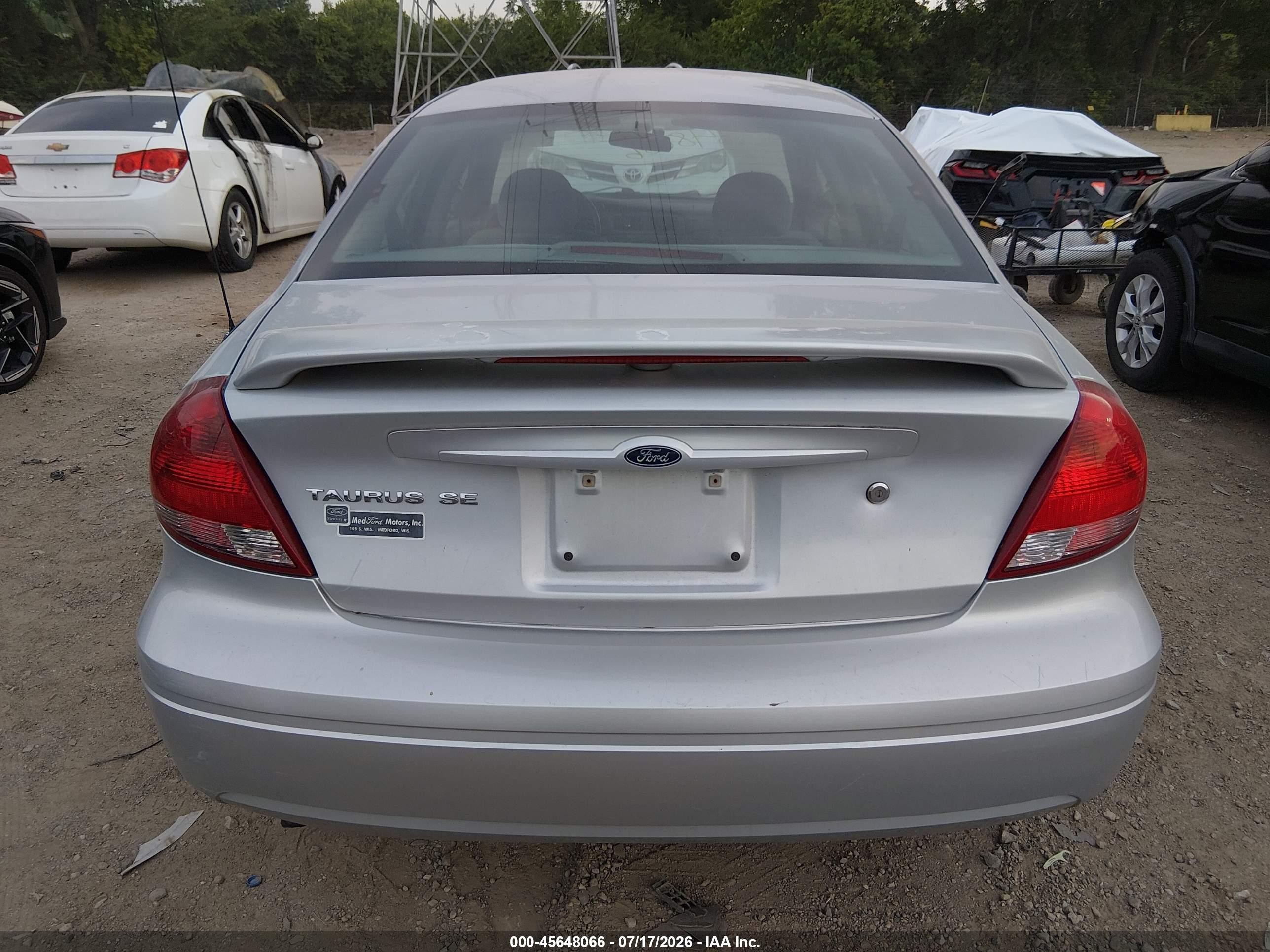 2007 Ford Taurus Se Silver vin: 1FAFP53U27A179461