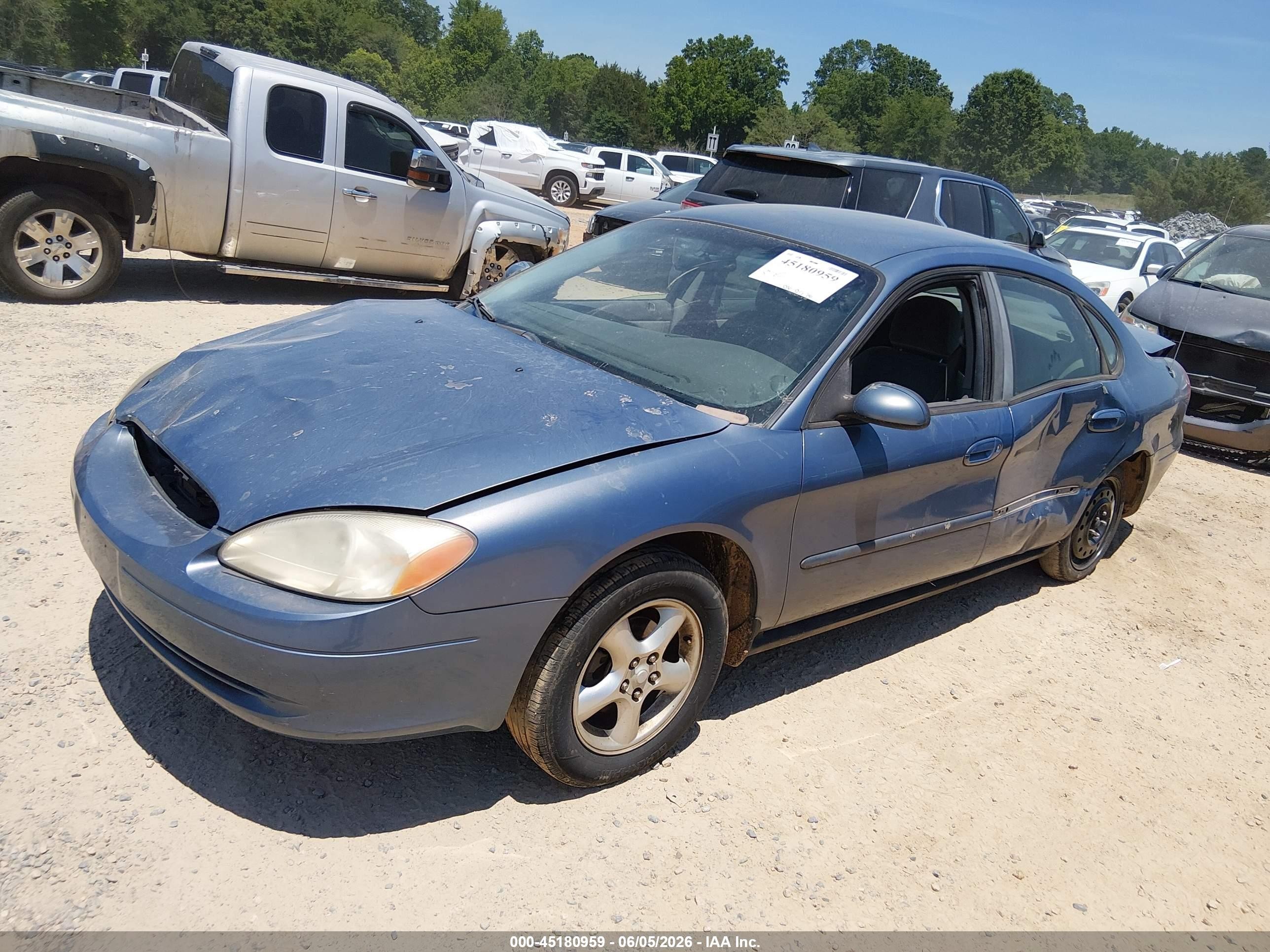 2000 Ford Taurus Se Blue vin: 1FAFP53U2YA136451