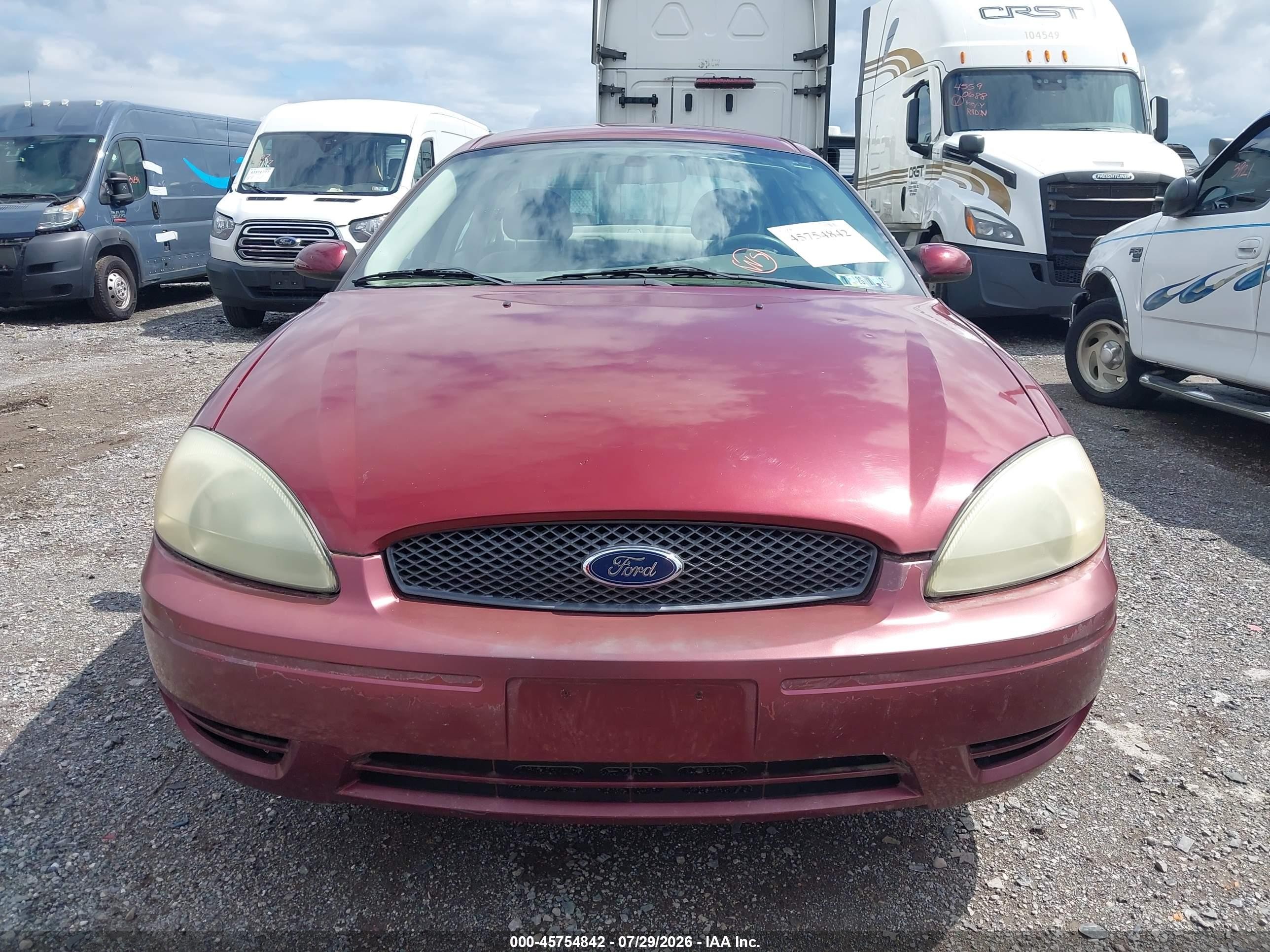 2004 Ford Taurus Se Maroon vin: 1FAFP53U34G135722