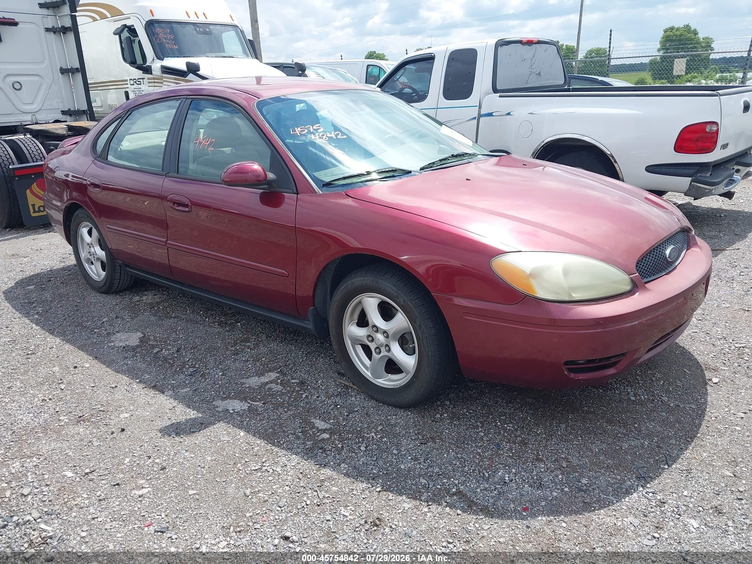 2004 Ford Taurus Se Темно-бордовый vin: 1FAFP53U34G135722