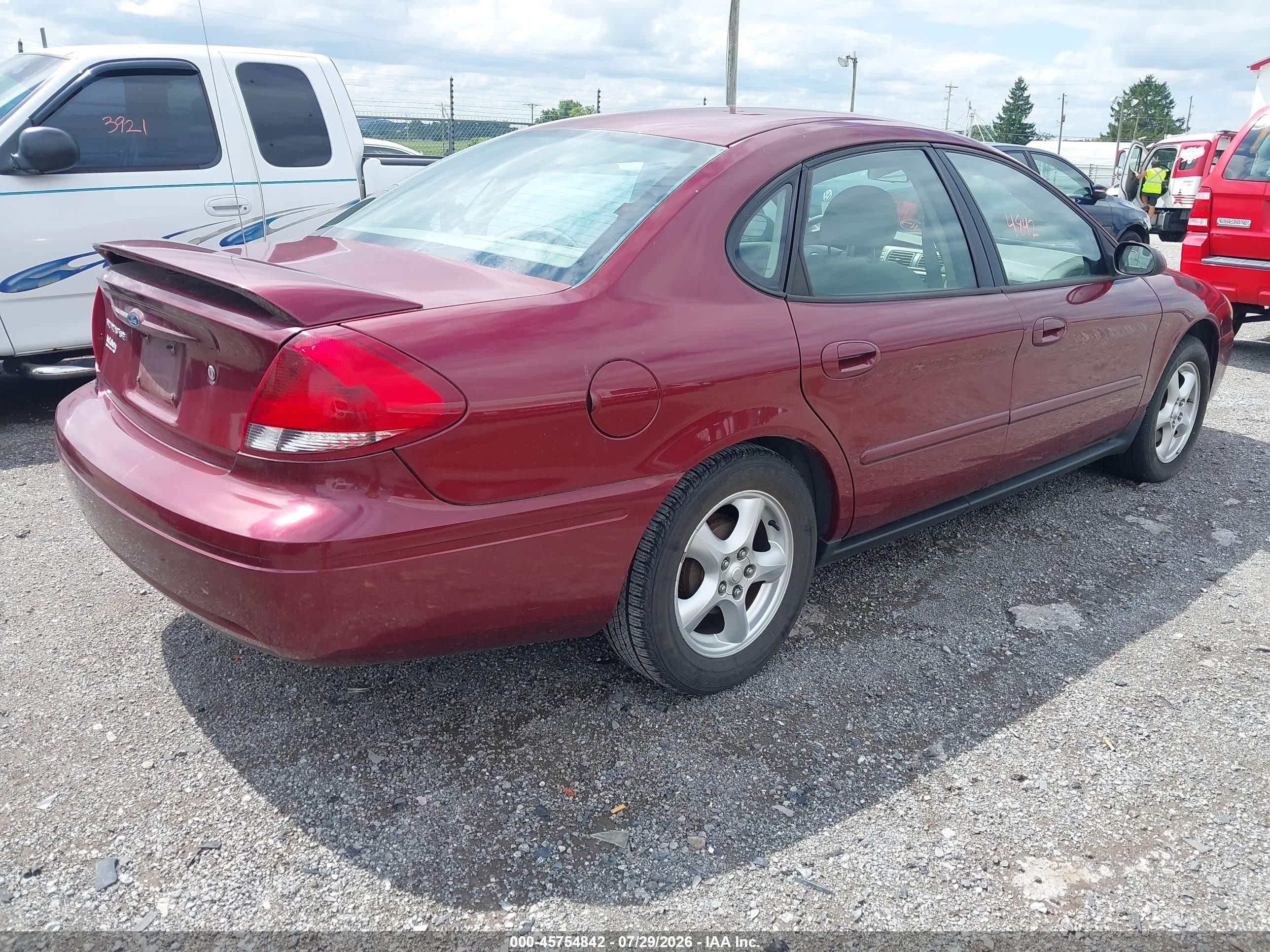 2004 Ford Taurus Se Maroon vin: 1FAFP53U34G135722