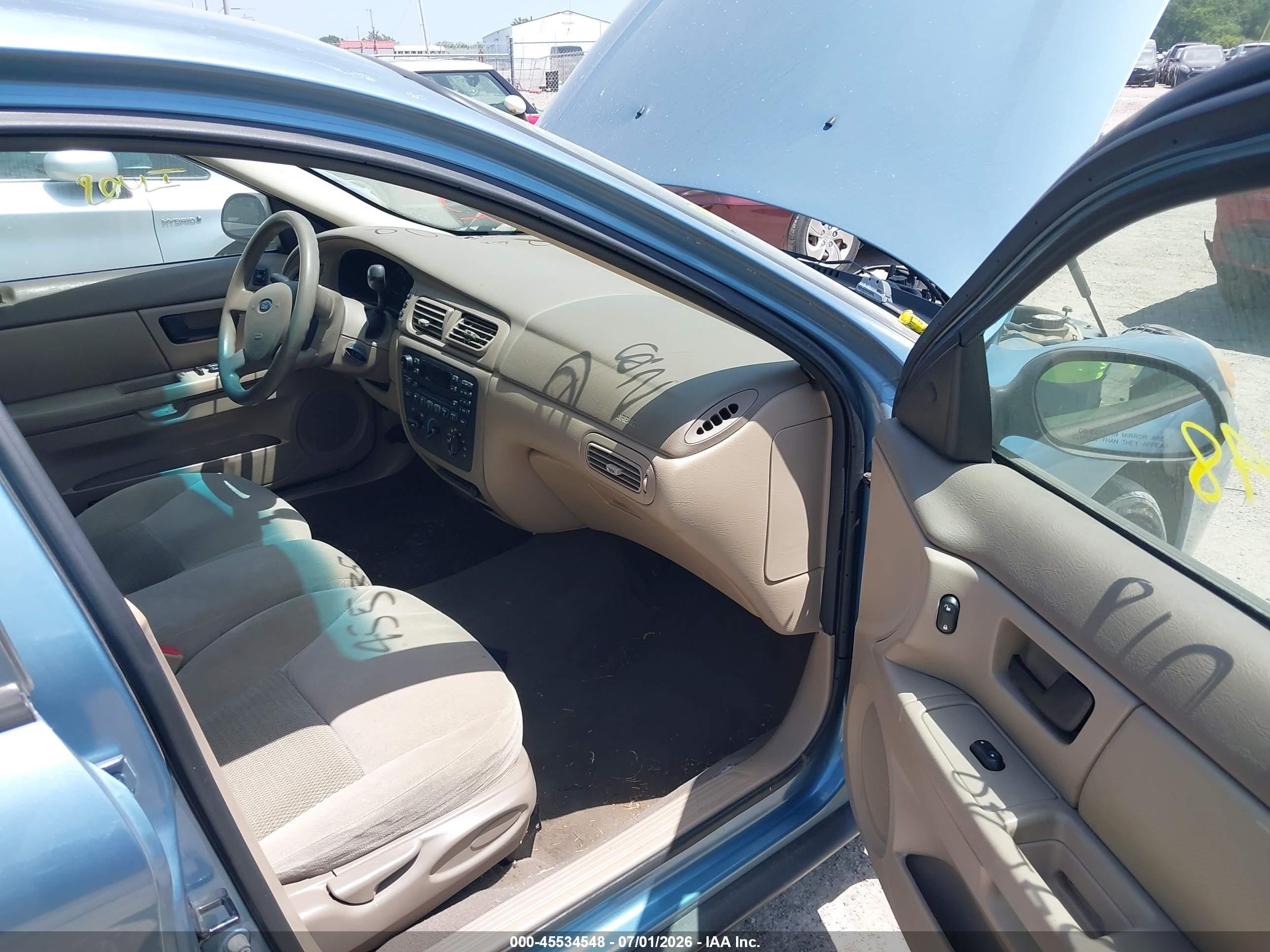 2006 Ford Taurus Se Light Blue vin: 1FAFP53U36A218394