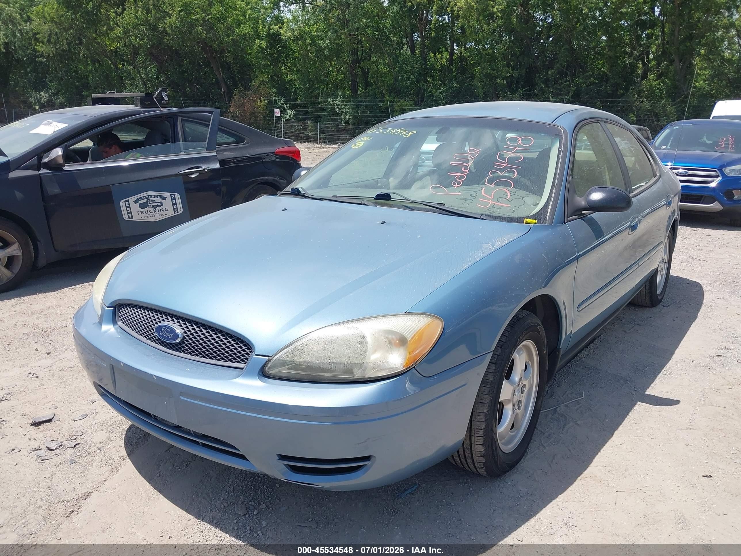 2006 Ford Taurus Se Light Blue vin: 1FAFP53U36A218394