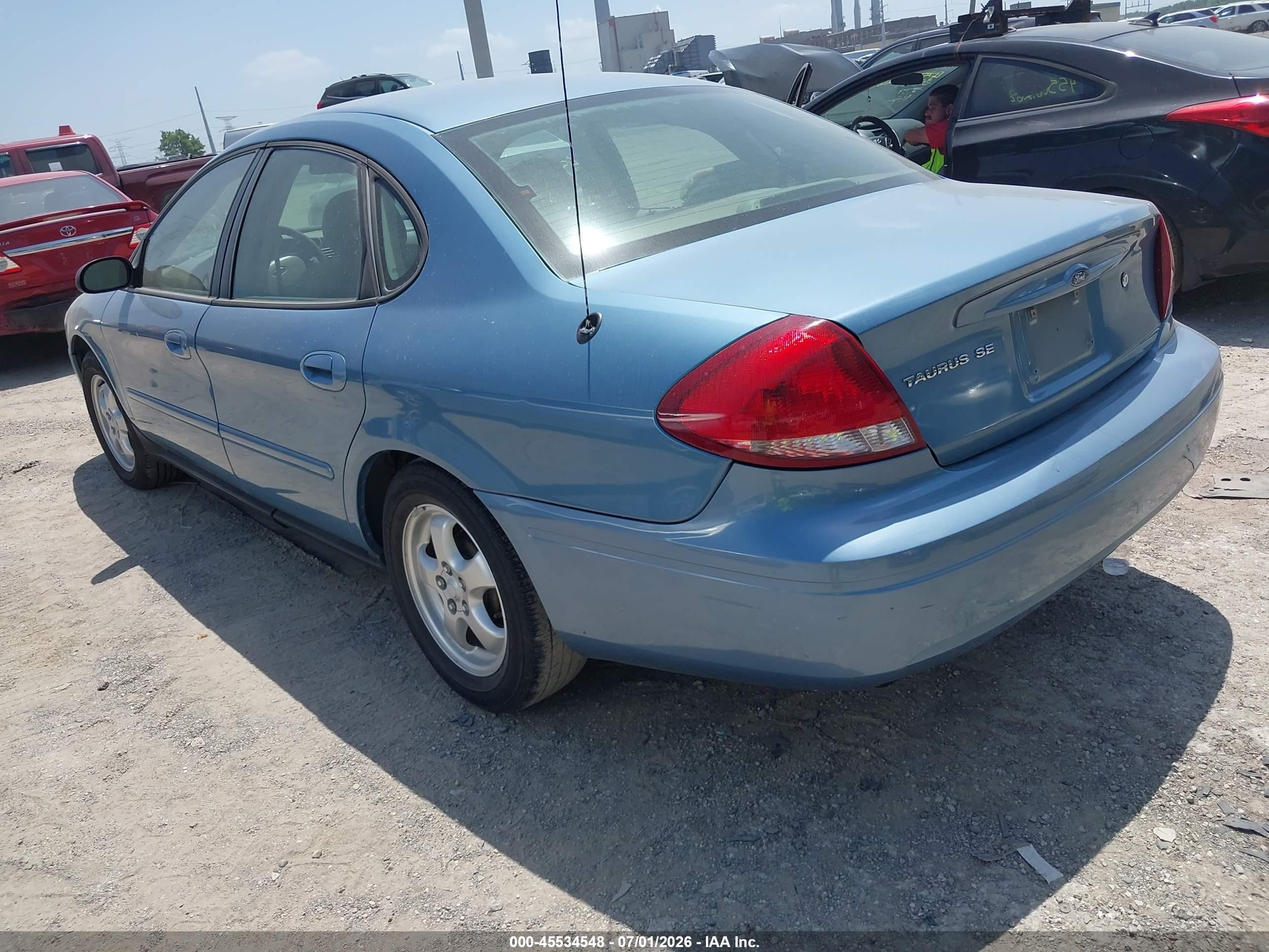 2006 Ford Taurus Se Light Blue vin: 1FAFP53U36A218394