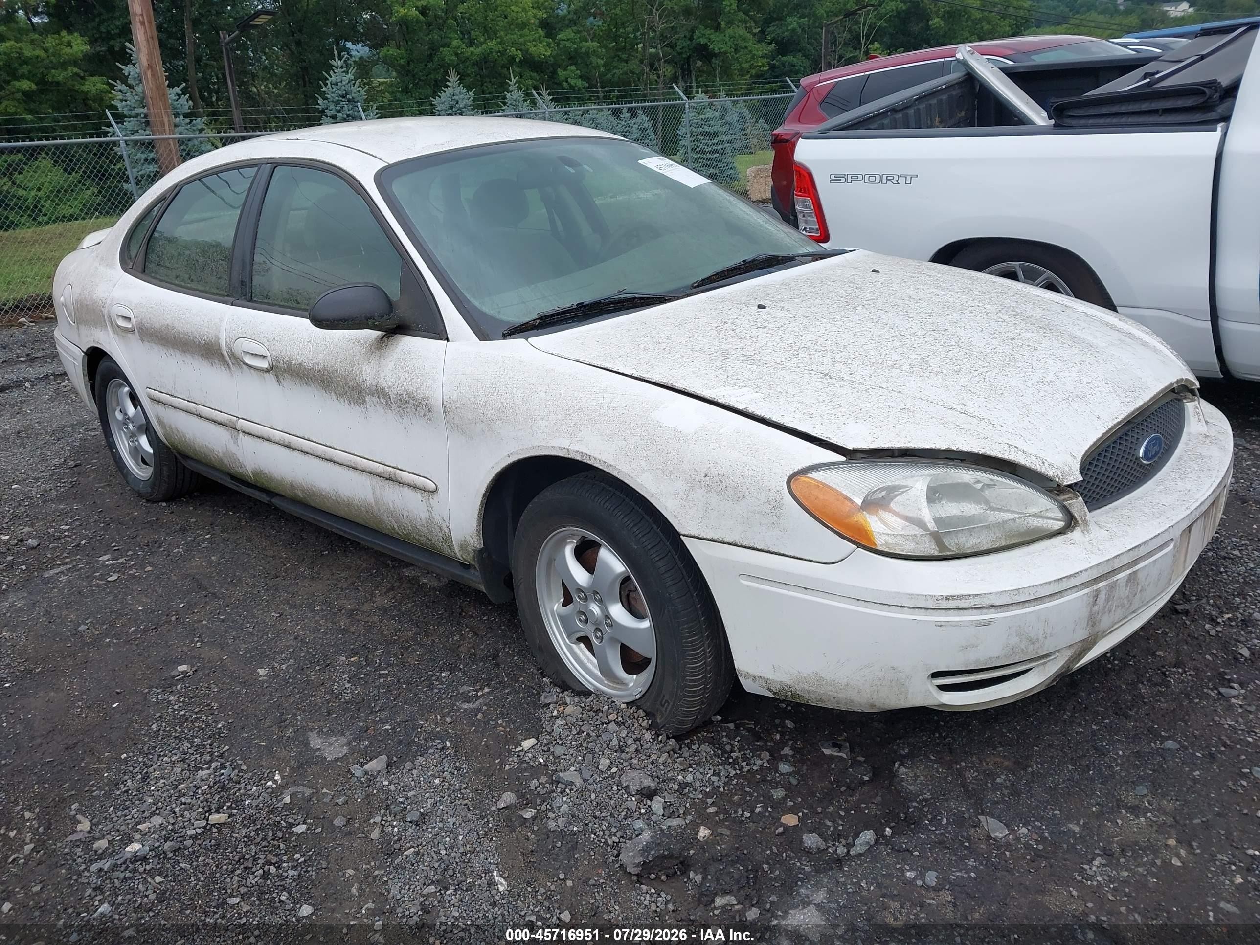 2007 Ford Taurus Se White vin: 1FAFP53U37A114277
