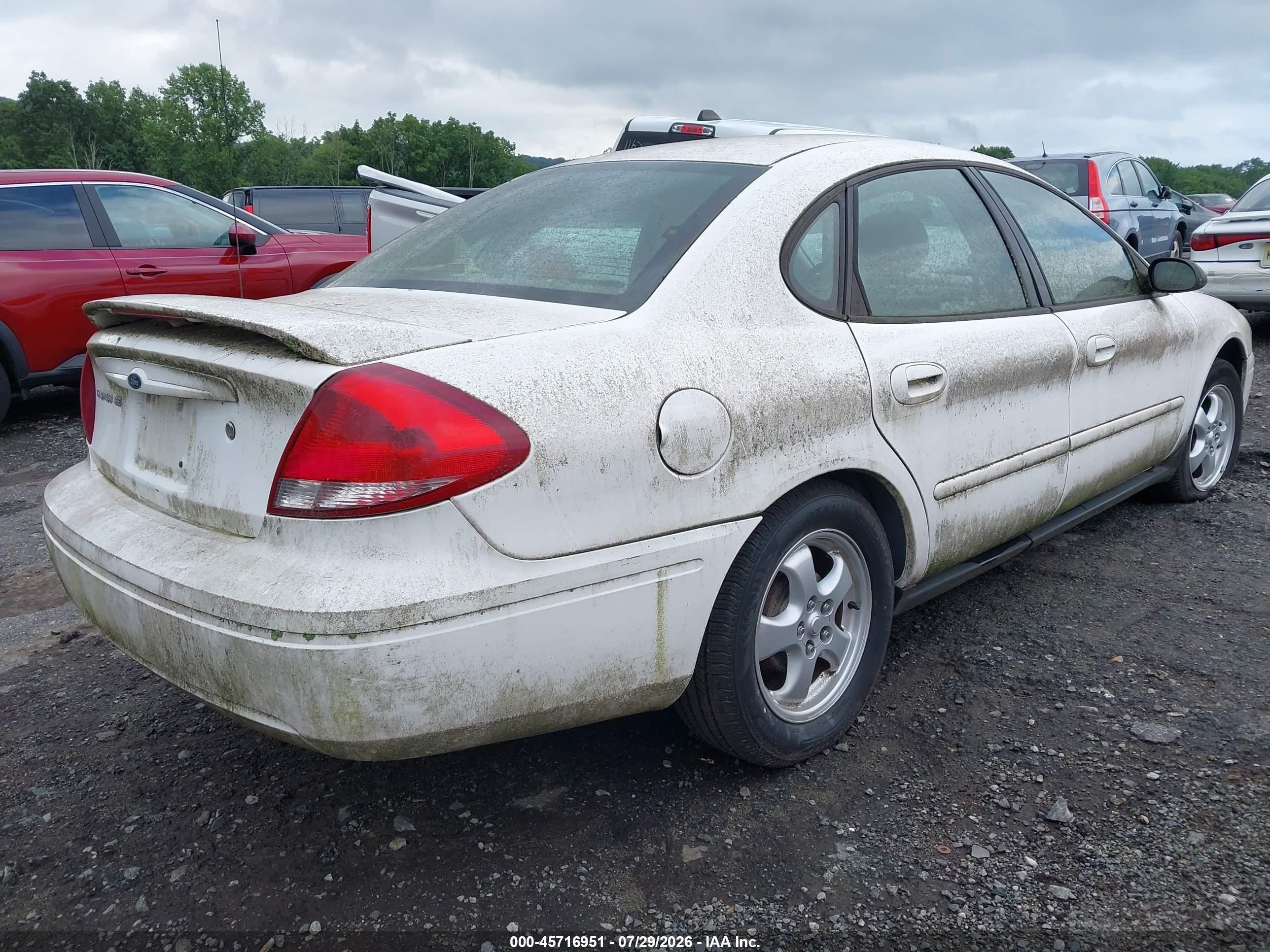 2007 Ford Taurus Se White vin: 1FAFP53U37A114277