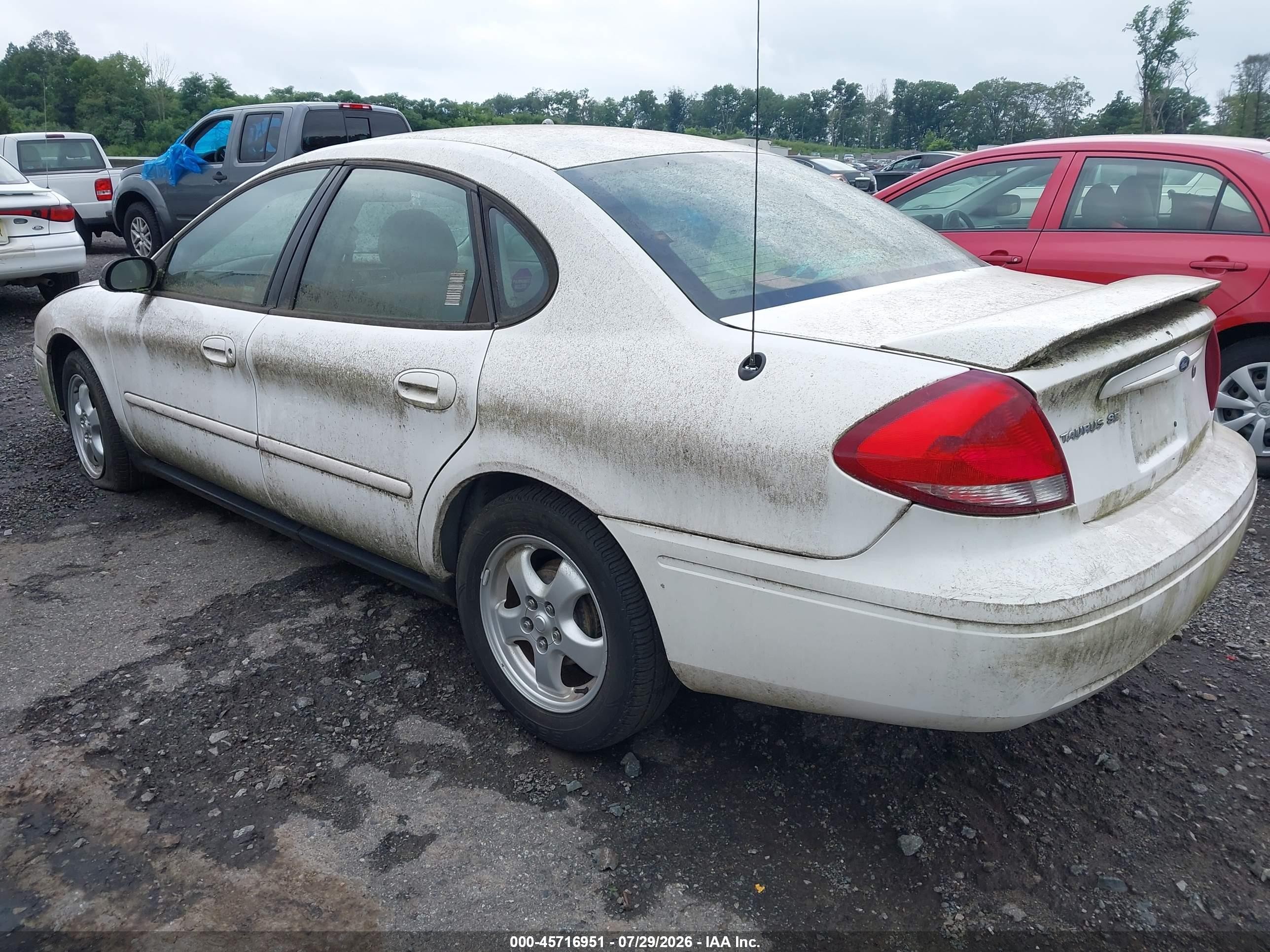 2007 Ford Taurus Se White vin: 1FAFP53U37A114277
