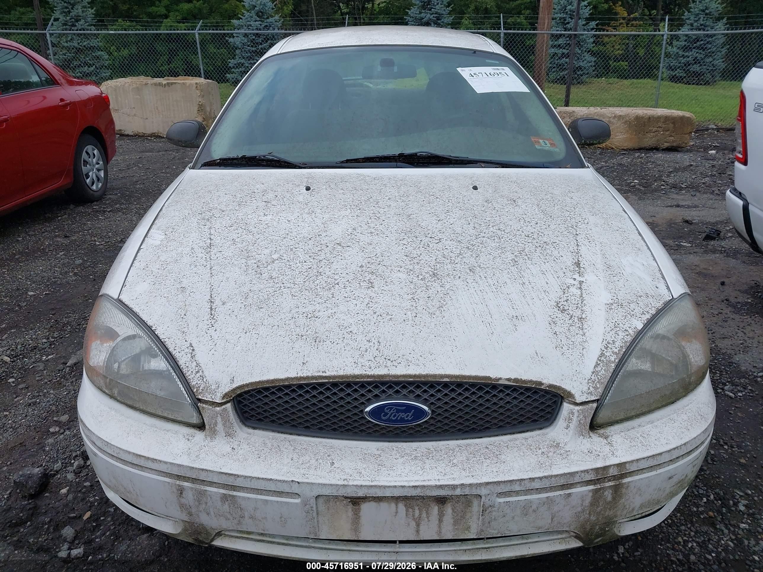 2007 Ford Taurus Se White vin: 1FAFP53U37A114277