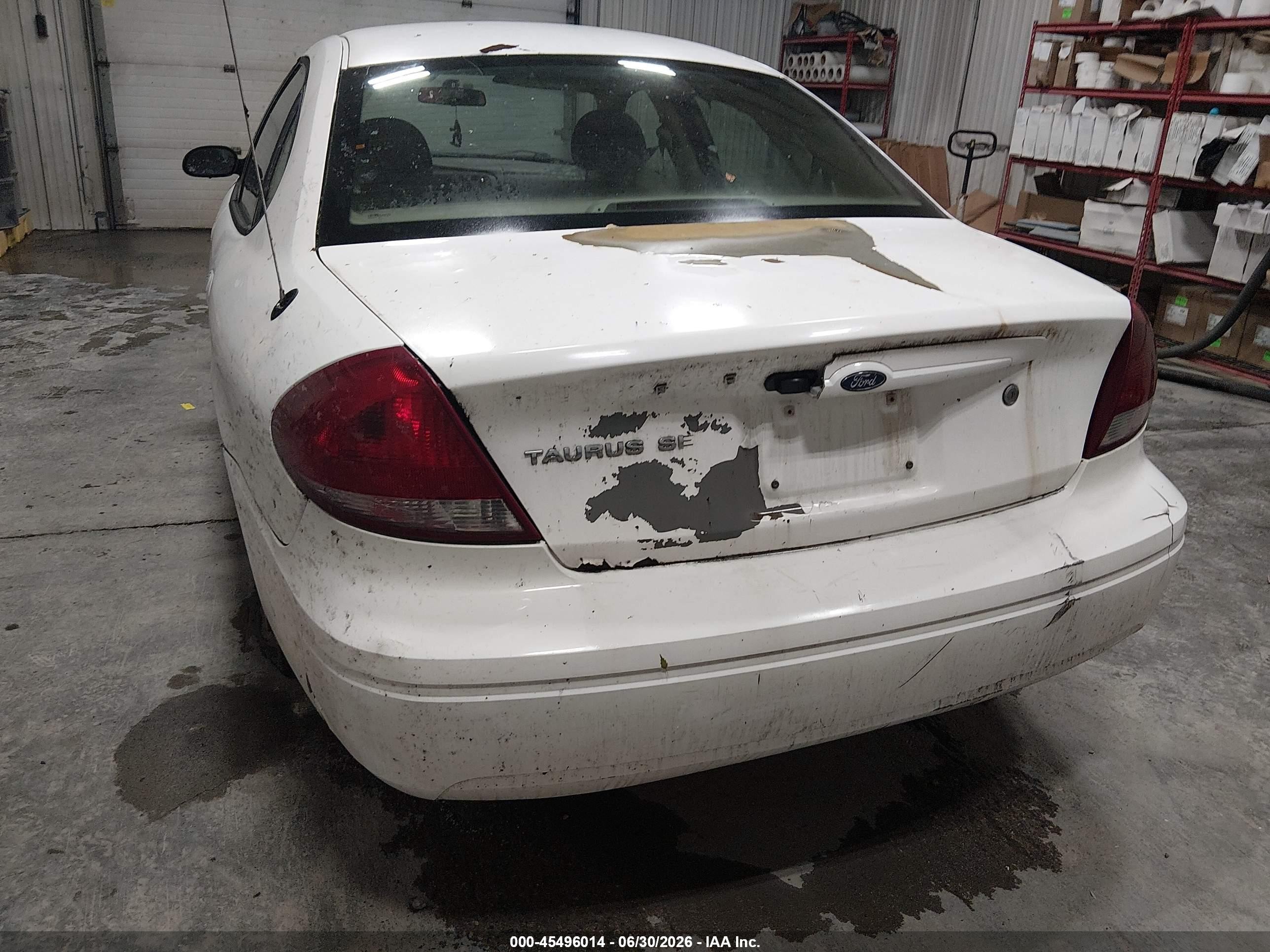 2007 Ford Taurus Se White vin: 1FAFP53U37A119494