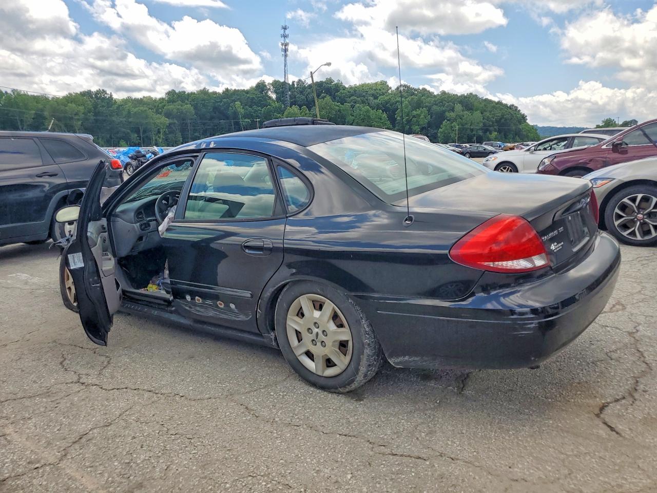 2007 Ford Taurus Se Black vin: 1FAFP53U37A186998