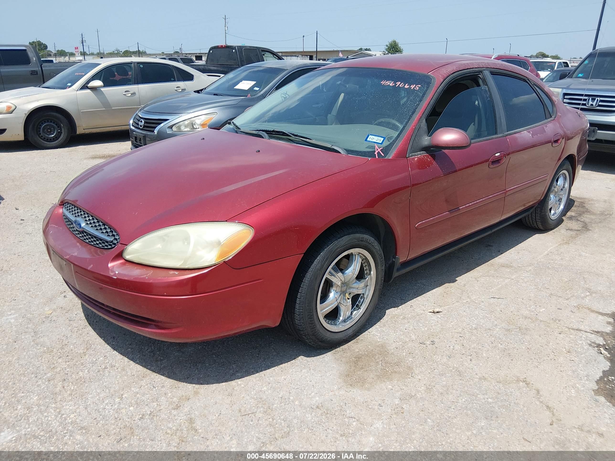 2001 Ford Taurus Se Red vin: 1FAFP53U41A293937