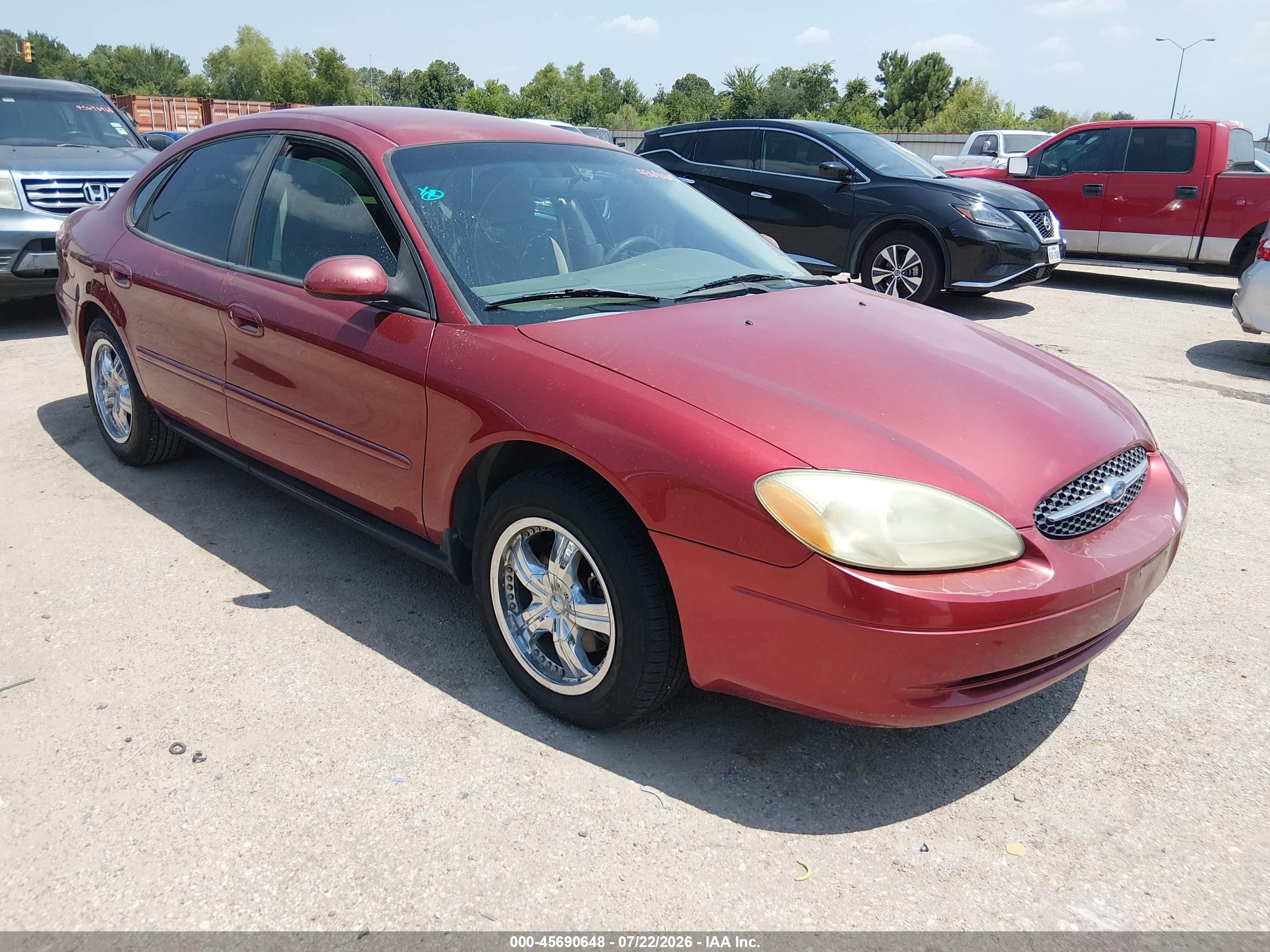 2001 Ford Taurus Se Red vin: 1FAFP53U41A293937