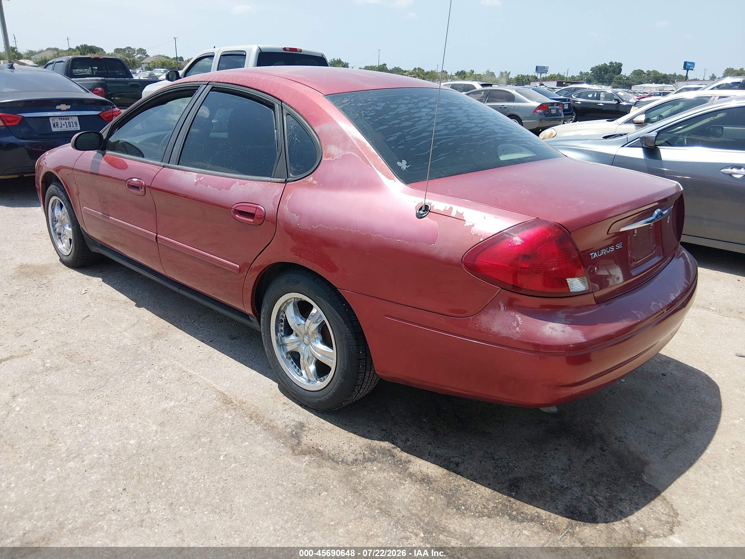 2001 Ford Taurus Se Red vin: 1FAFP53U41A293937