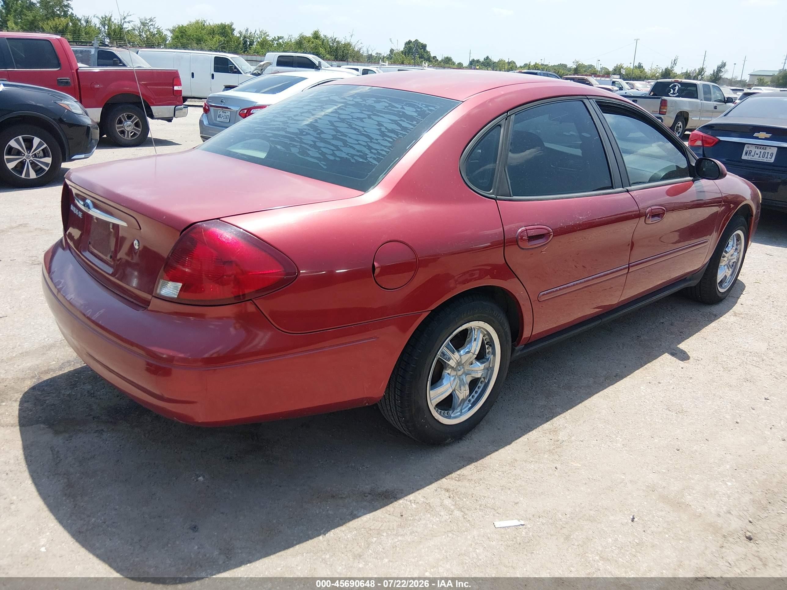 2001 Ford Taurus Se Red vin: 1FAFP53U41A293937