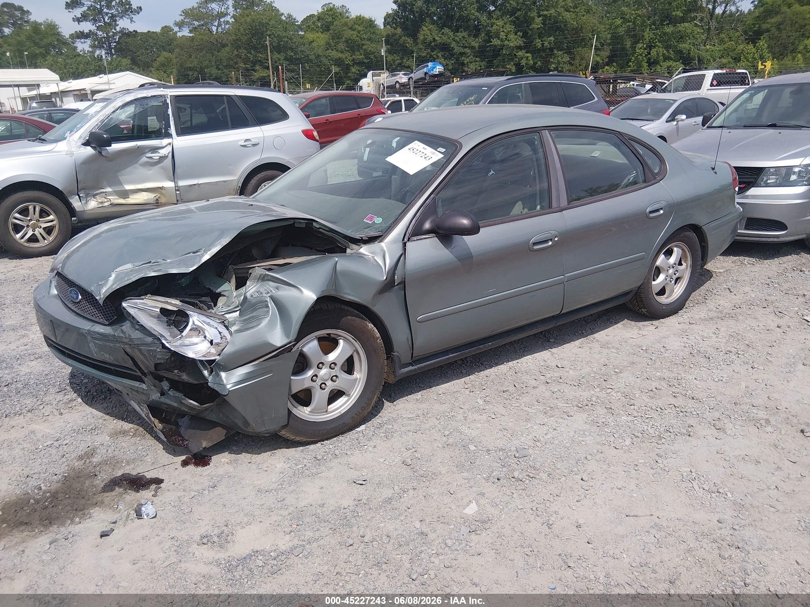 2006 Ford Taurus Se Green vin: 1FAFP53U56A115221