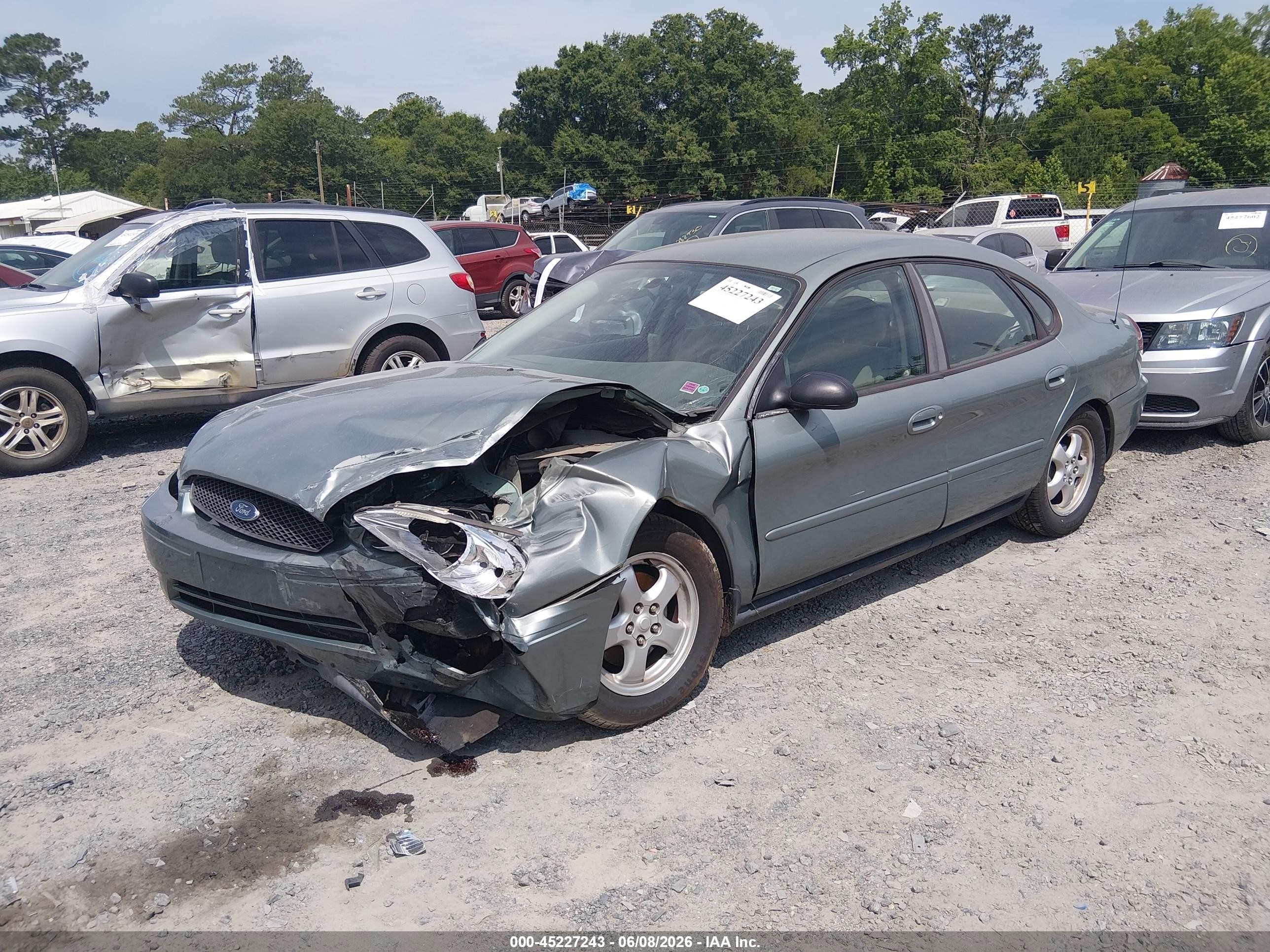 2006 Ford Taurus Se Green vin: 1FAFP53U56A115221