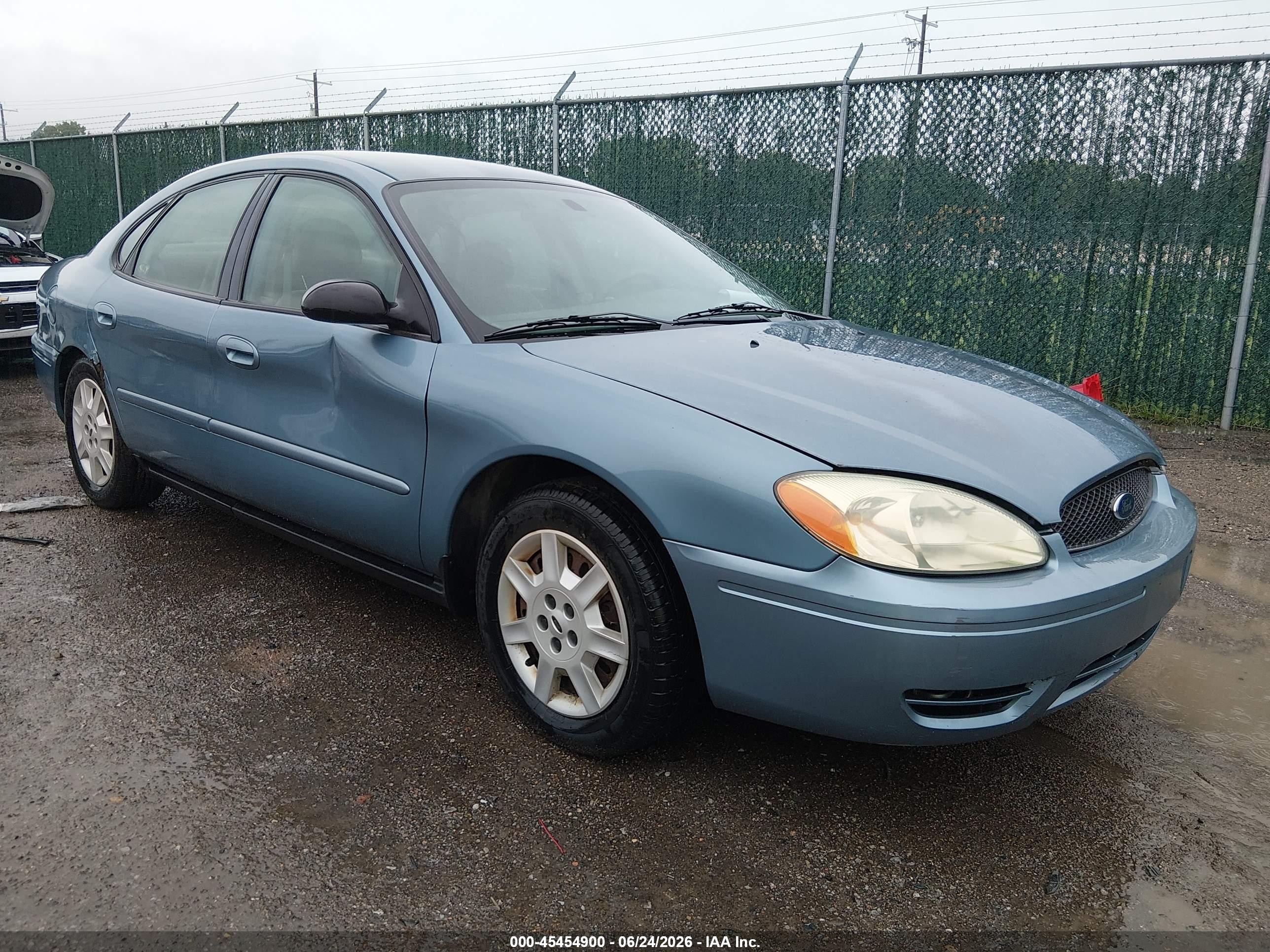2007 Ford Taurus Se Blue vin: 1FAFP53U57A106536