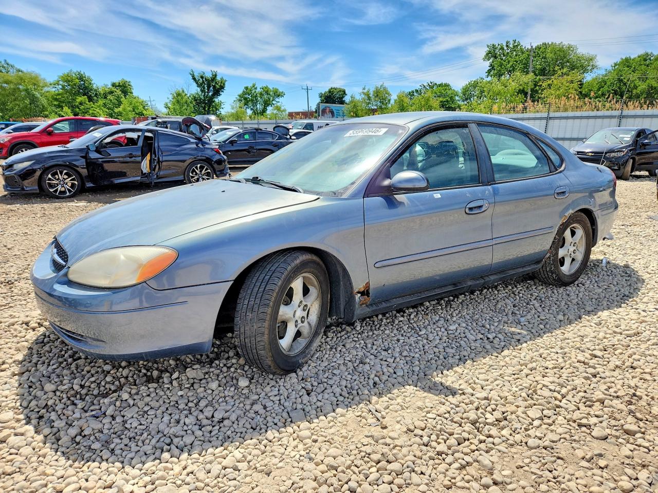 2000 Ford Taurus Se Blue vin: 1FAFP53U5YG259500