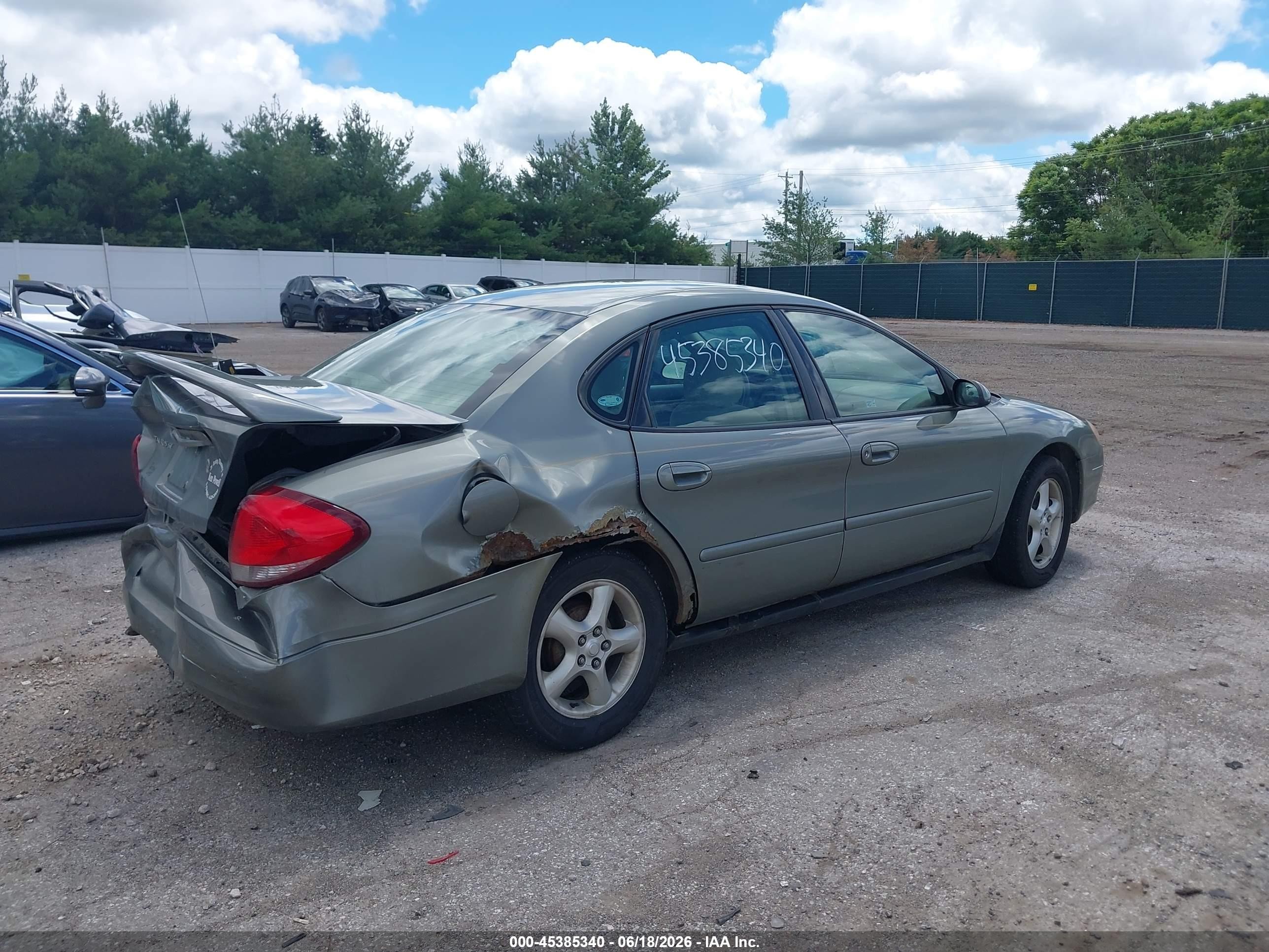 2001 Ford Taurus Se Green vin: 1FAFP53U61G106579