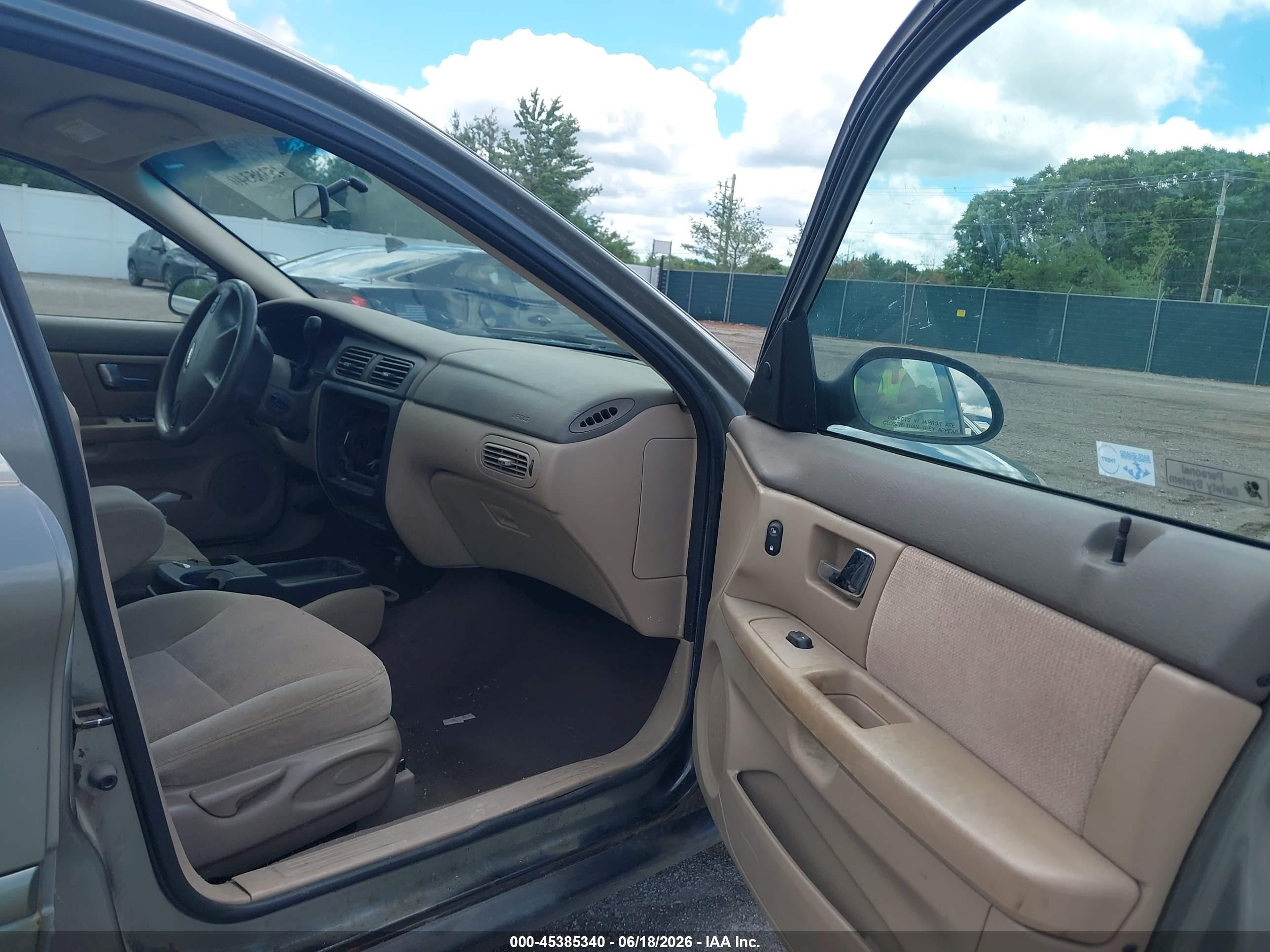 2001 Ford Taurus Se Green vin: 1FAFP53U61G106579