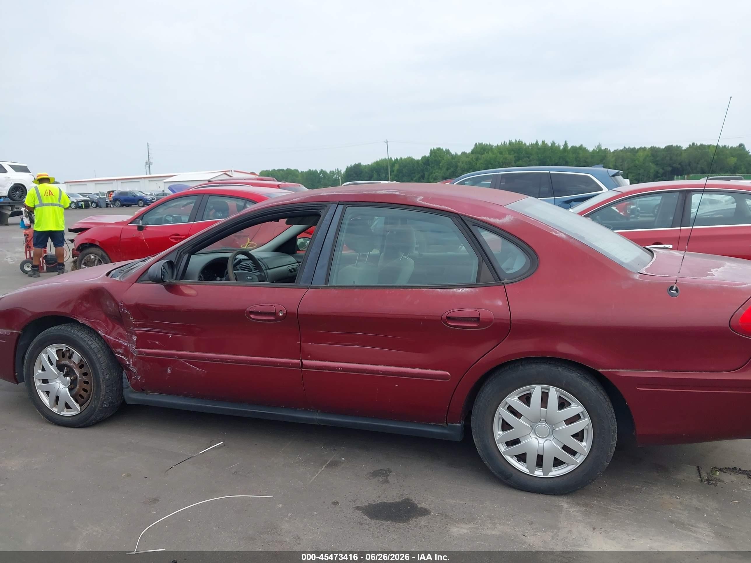 2007 Ford Taurus Se Red vin: 1FAFP53U77A179276