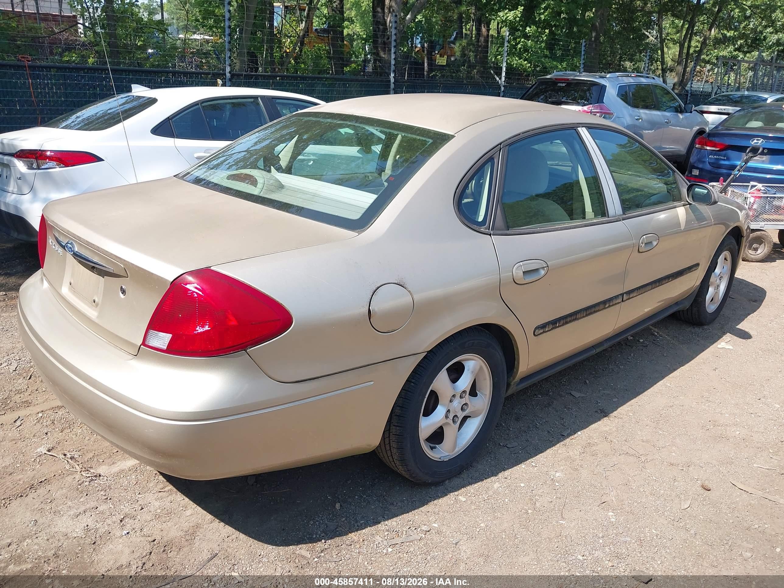 2000 Ford Taurus Se Gold vin: 1FAFP53U7YA132489