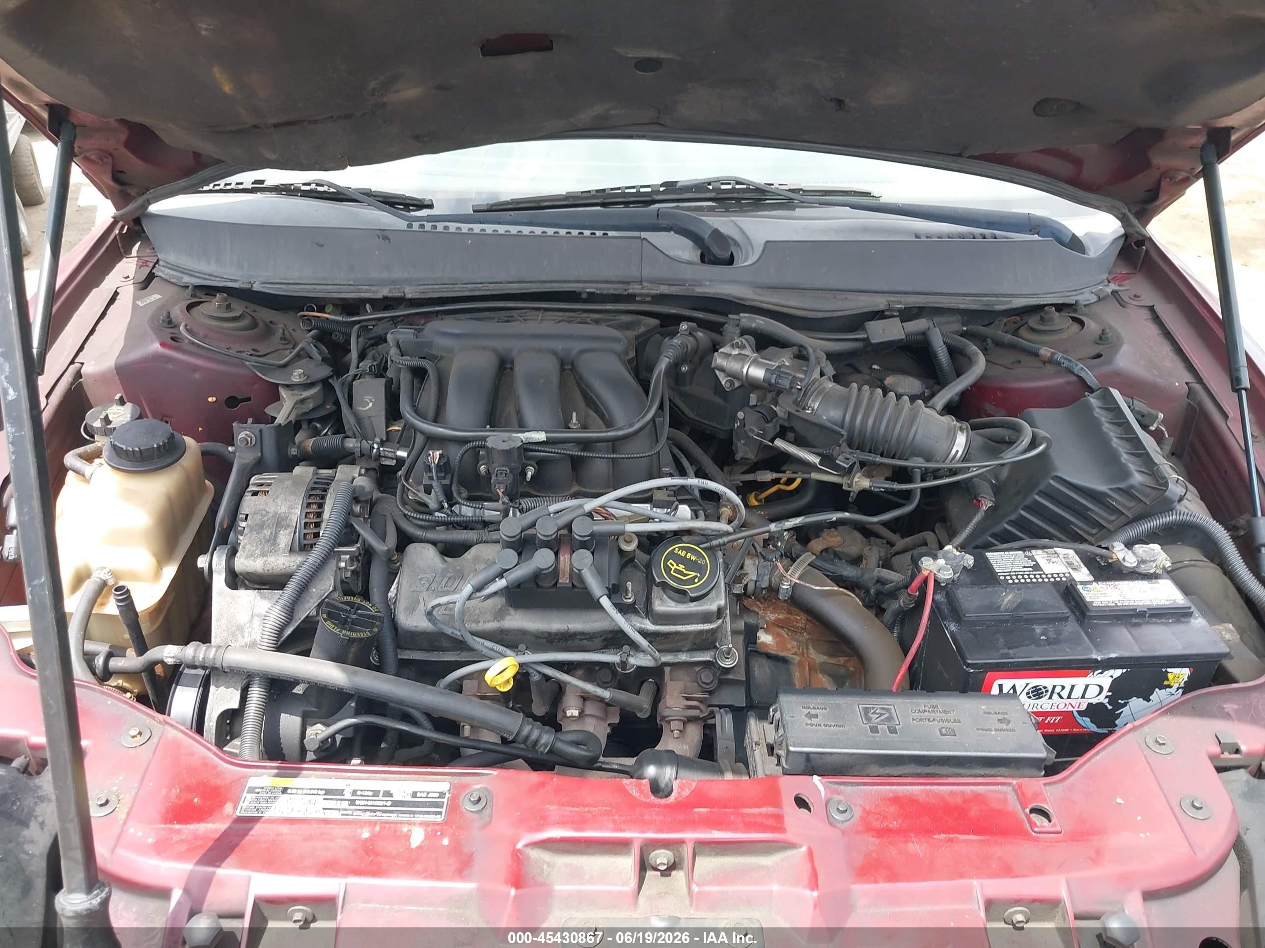 2004 Ford Taurus Se Red vin: 1FAFP53U84G127924