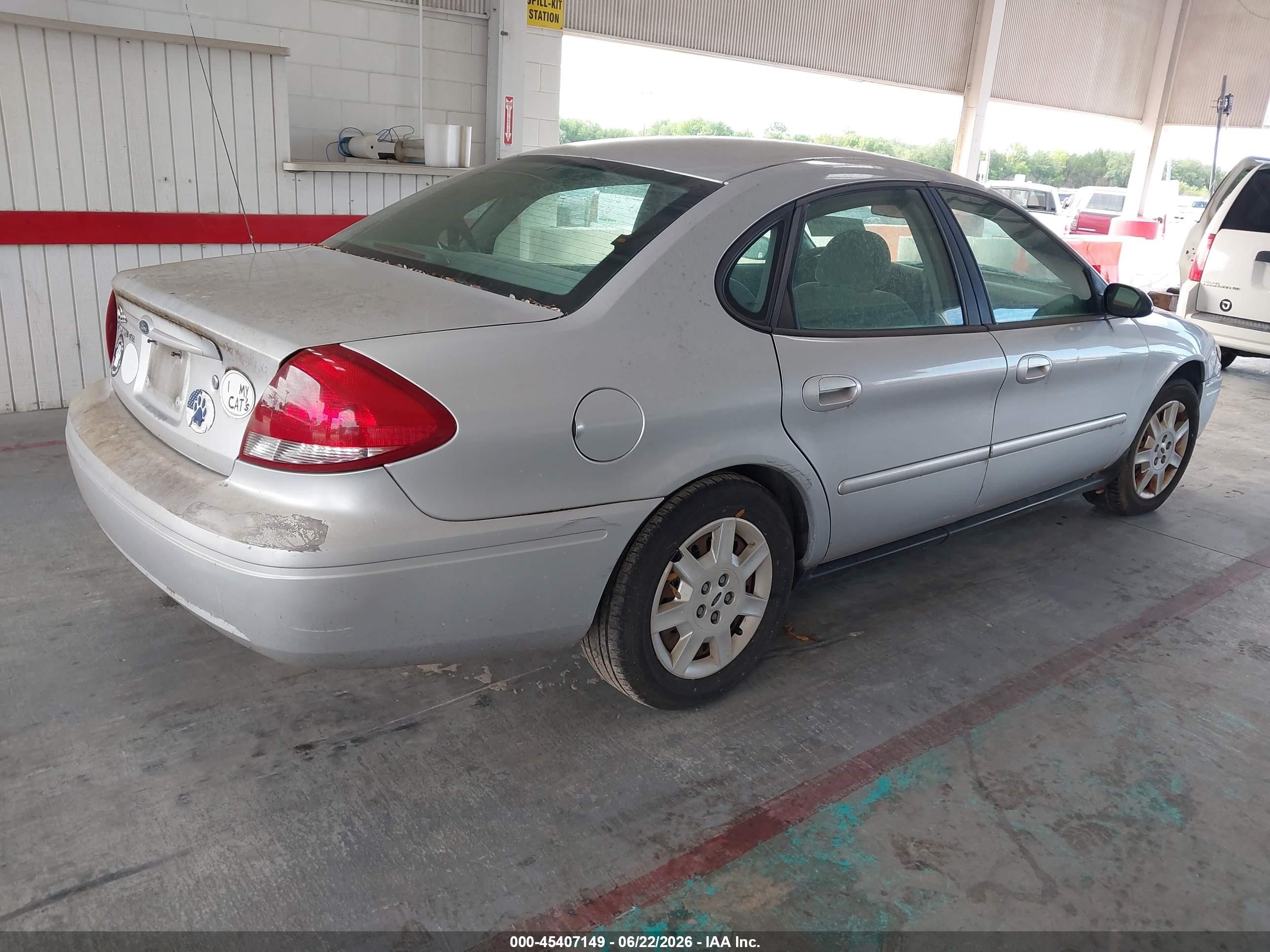 2007 Ford Taurus Se Silver vin: 1FAFP53U87A156377