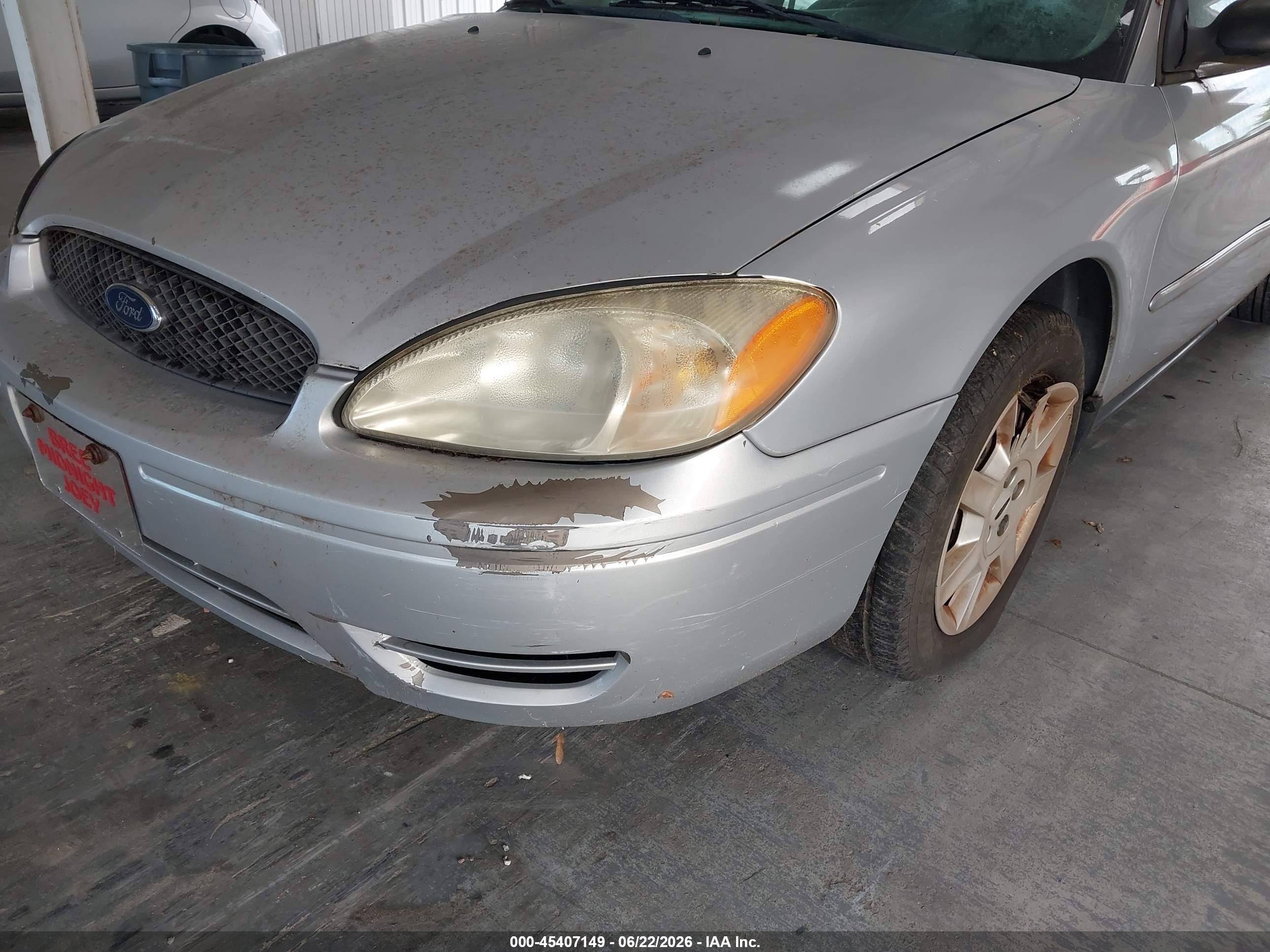 2007 Ford Taurus Se Silver vin: 1FAFP53U87A156377